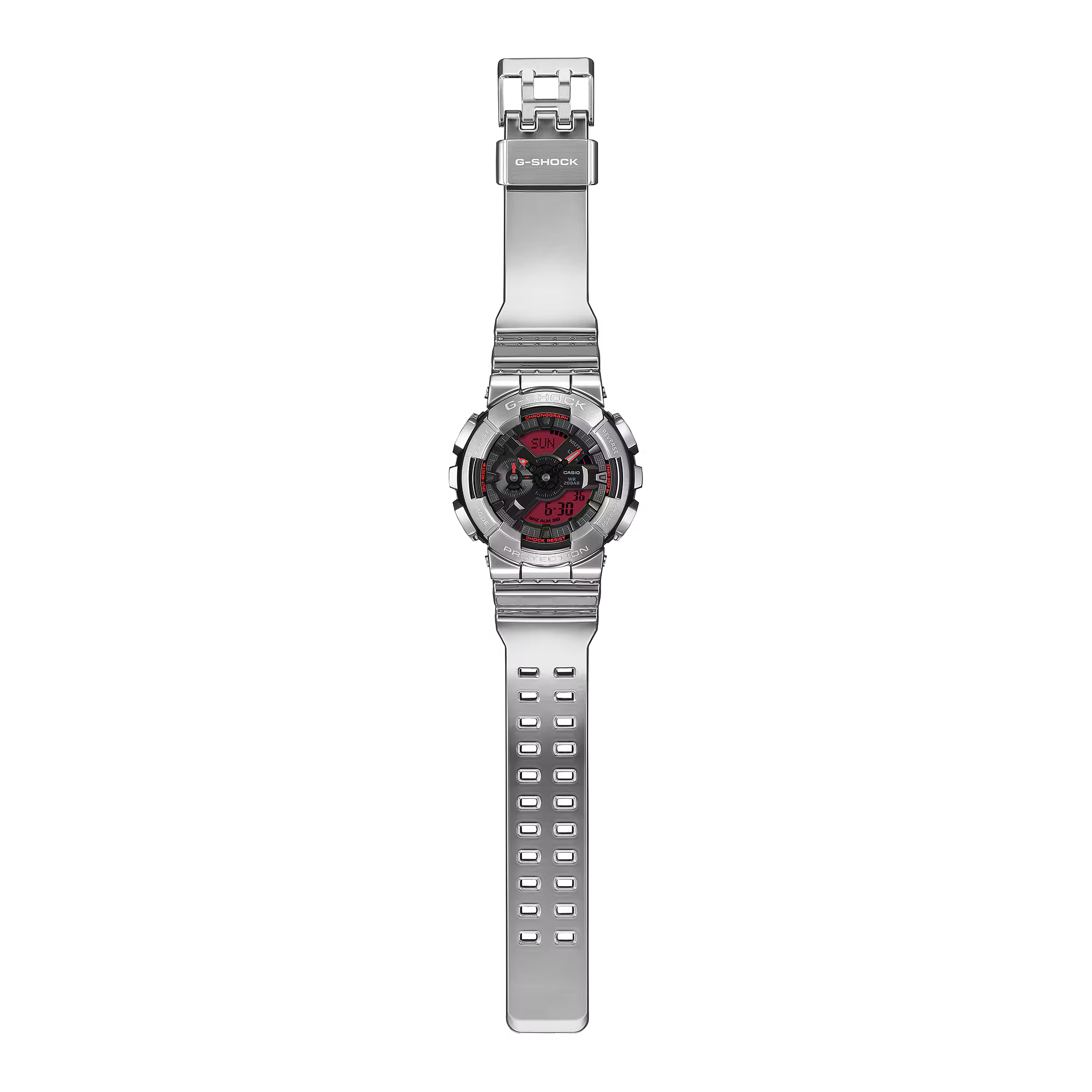 G-Shock 110 Fine Metallic Series Resin Band Stainless Steel Case Watch GM110YRA-8A