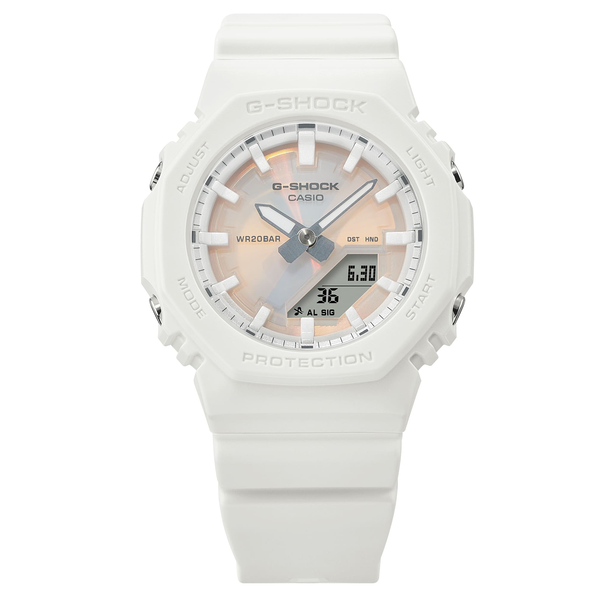 G-Shock Analog Digital White Resin Band Watch GMAP2100PC-7A