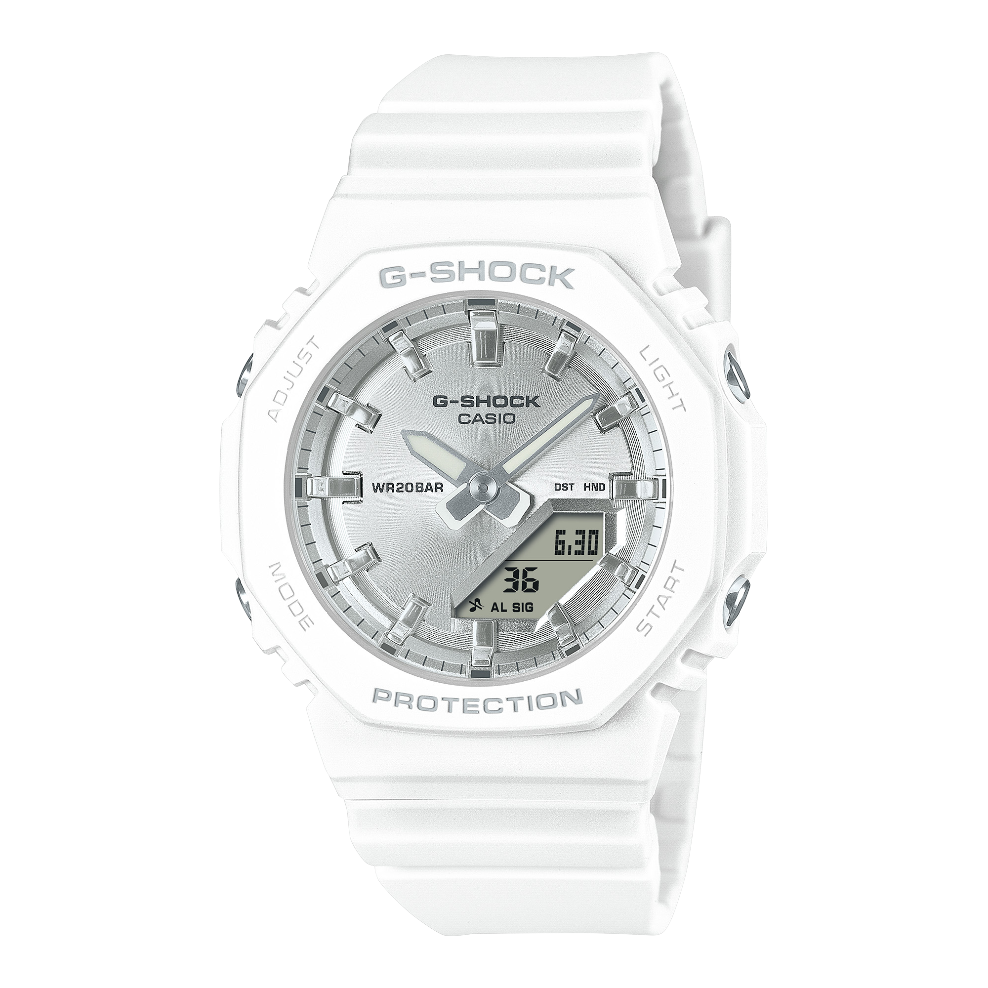G-Shock Analog Digital White Resin Band Watch GMA-P2100VA-7A
