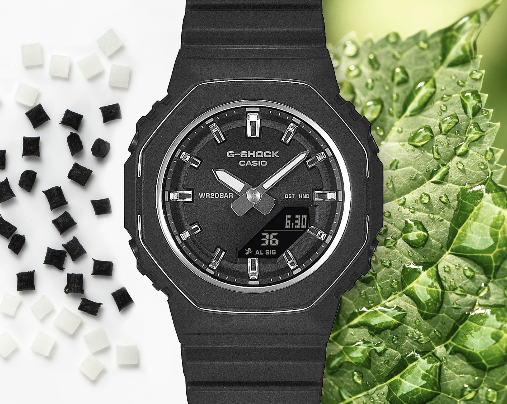 G-Shock Analog Digital Duo Metallic Bezel Black Resin Band Watch GMAP2110-1A