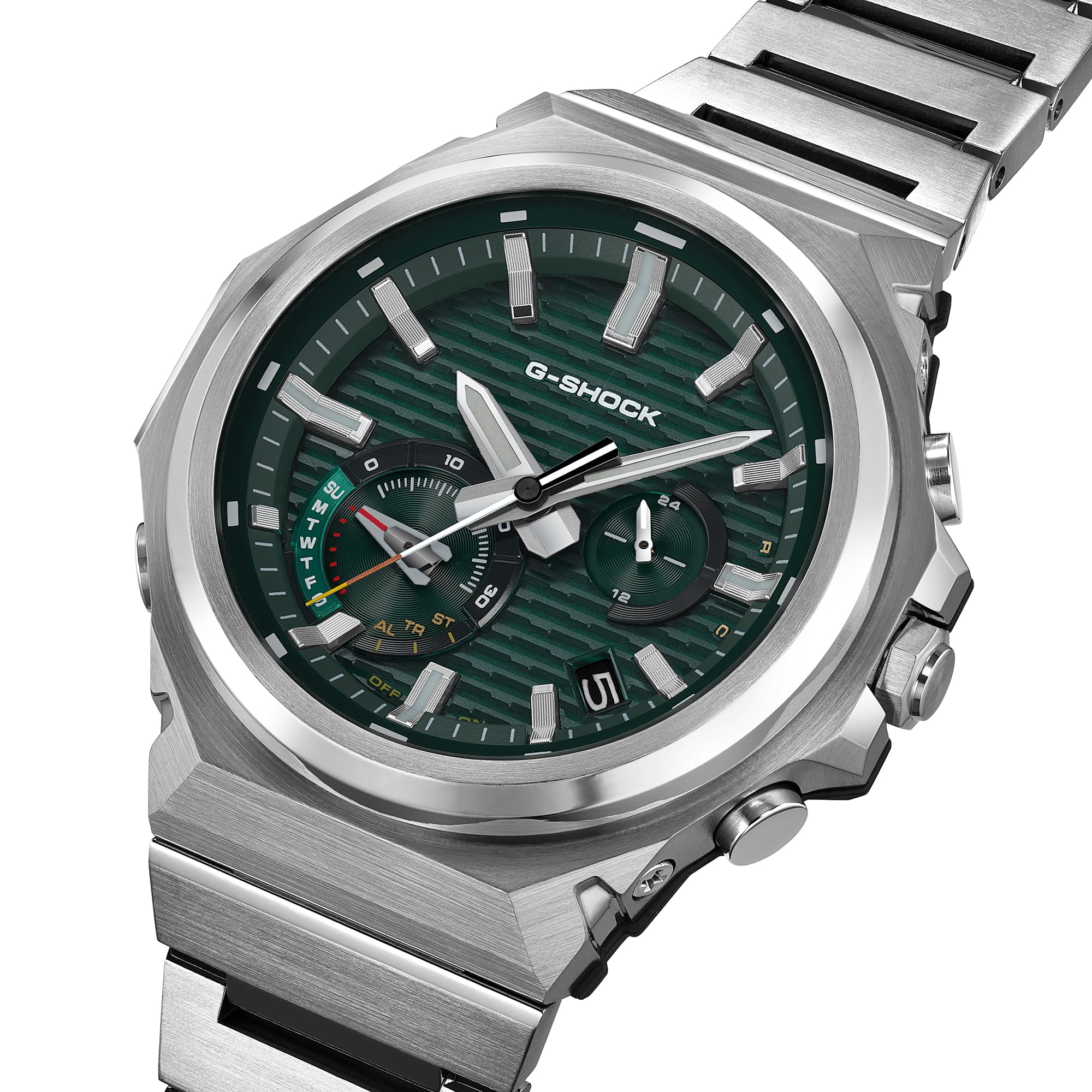 G-Shock G-Steel Green Dial Stainless Steel Watch GSTB1000D-3A