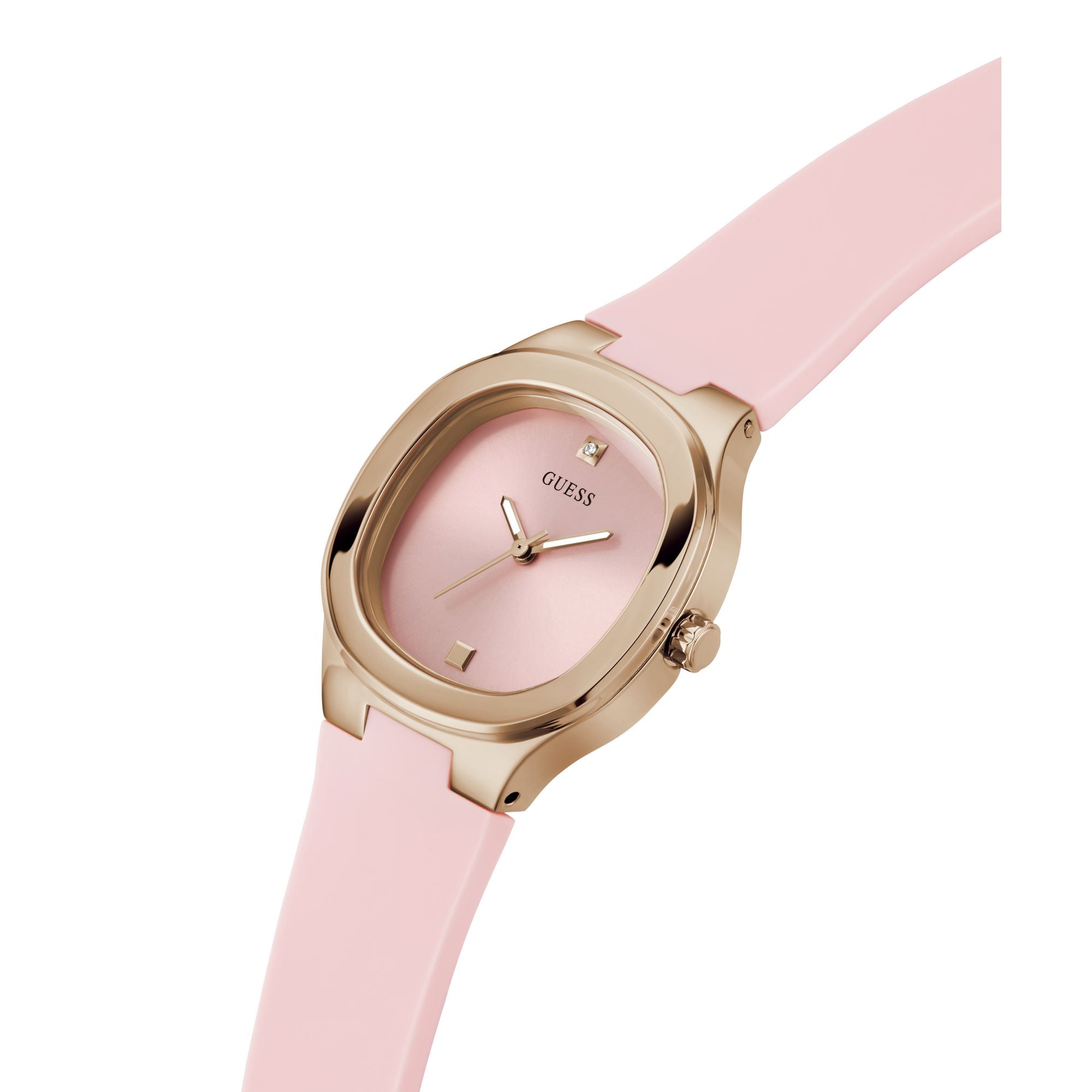 Guess Eve Dress Pink Rose Gold Tone Watch GW0658L2