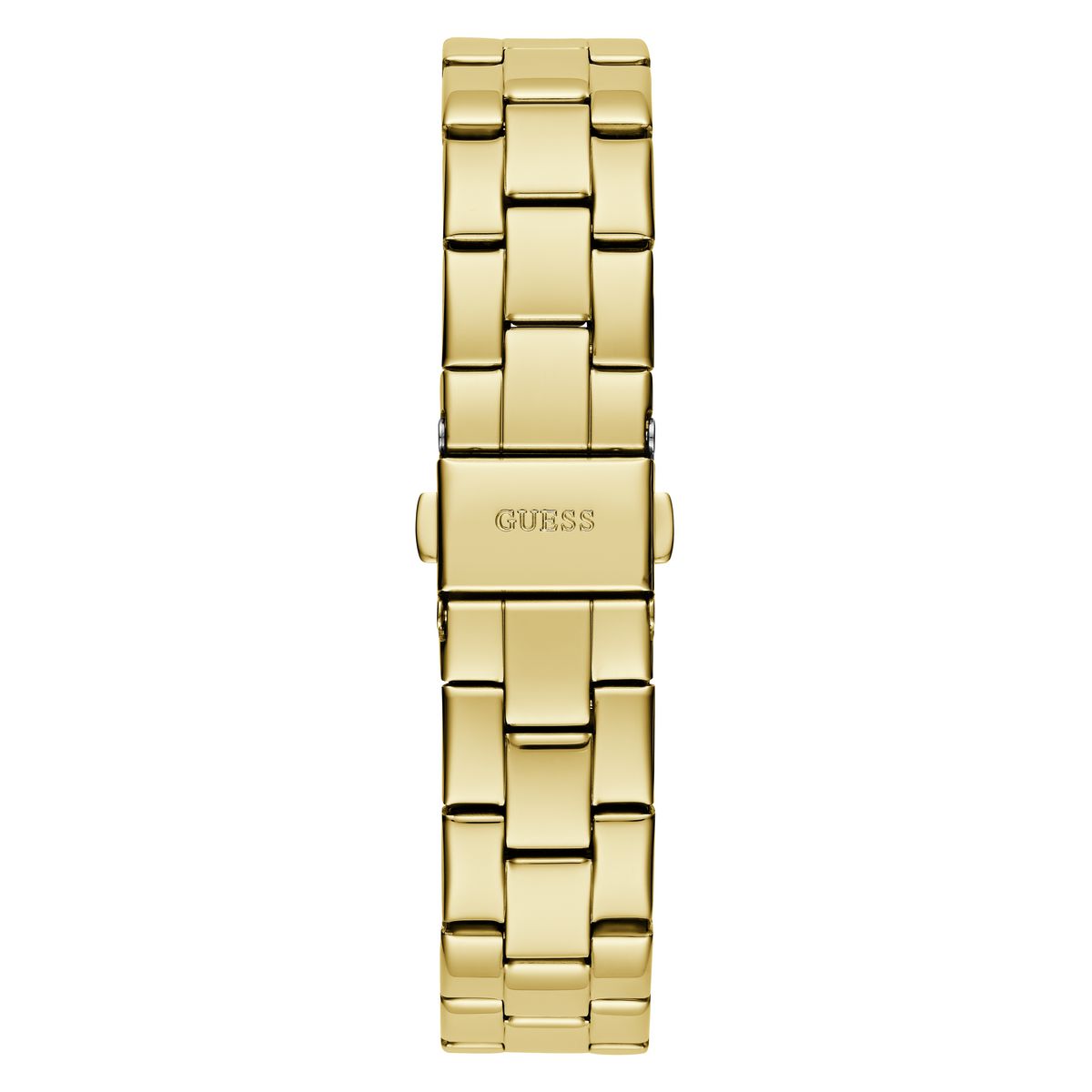 Guess Tri Plaque Champagne Dial Gold Stainless Steel Watch GW0675L2