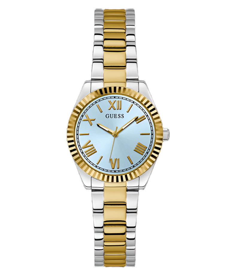 Guess Mini Luna Blue Dial Two Tone Stainless Steel Watch GW0687L4