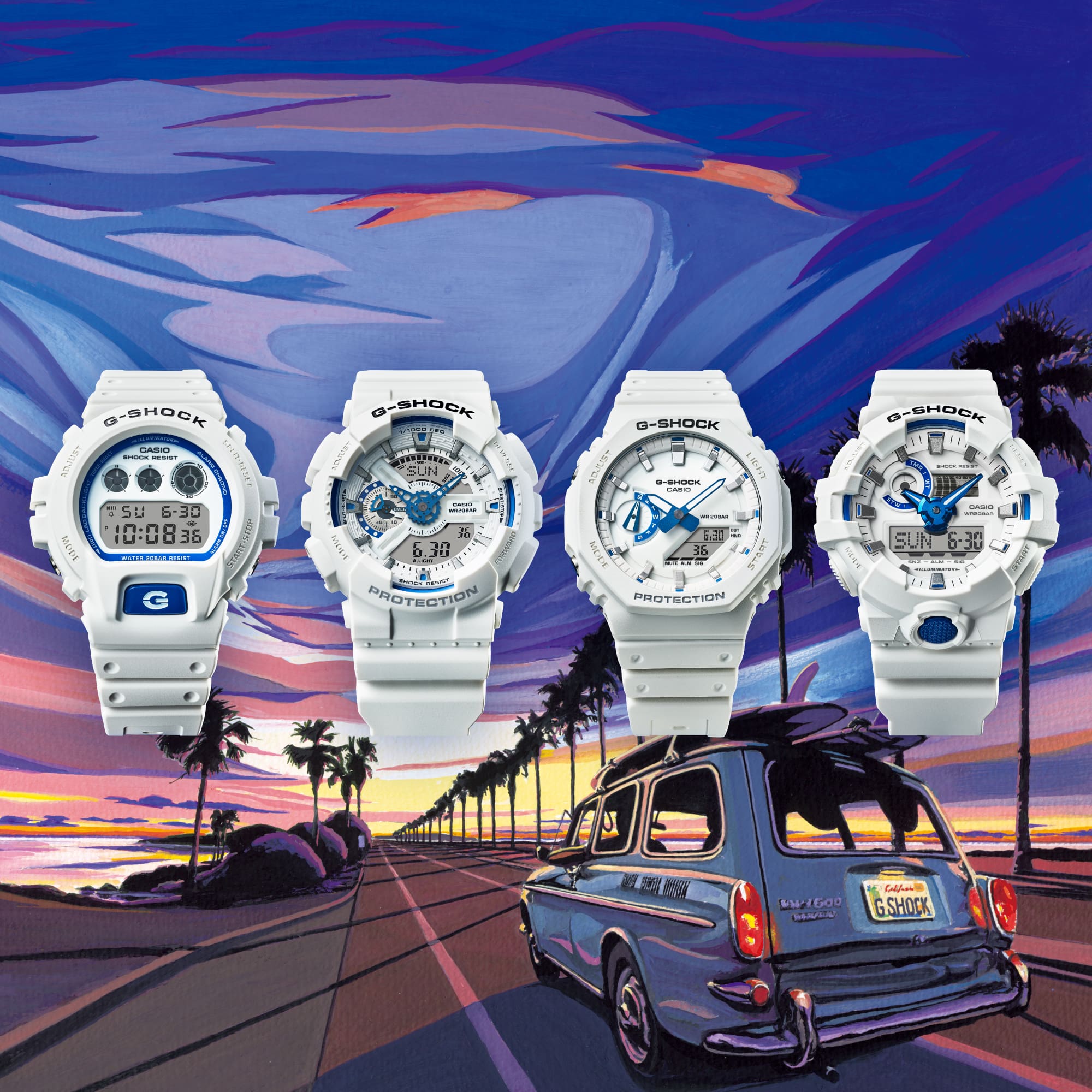 G-Shock Analog Digital White Resin Band Watch GA700HDS-7A