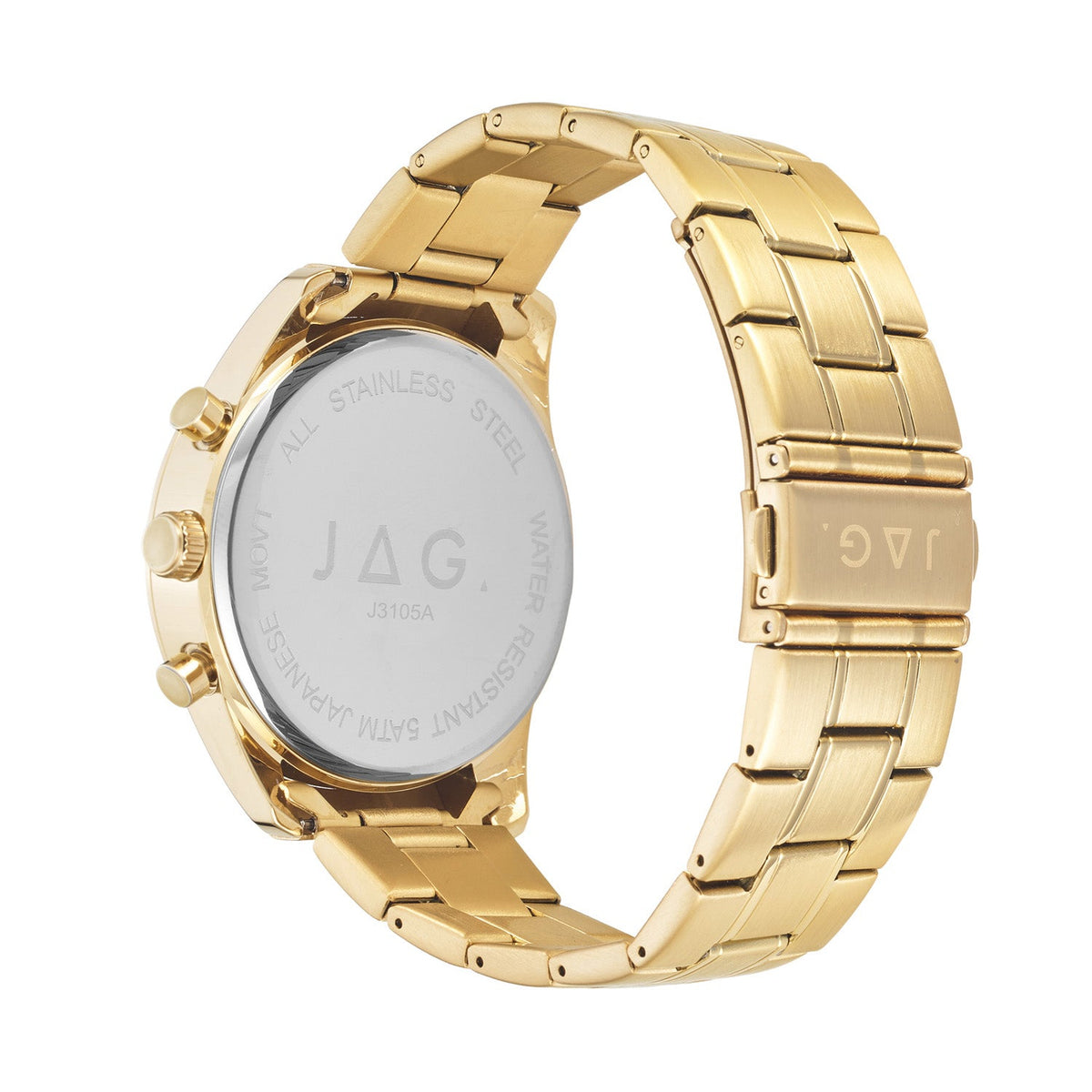 Jag Rhys Black Dial Gold Steel Mens Watch J3105A view 2