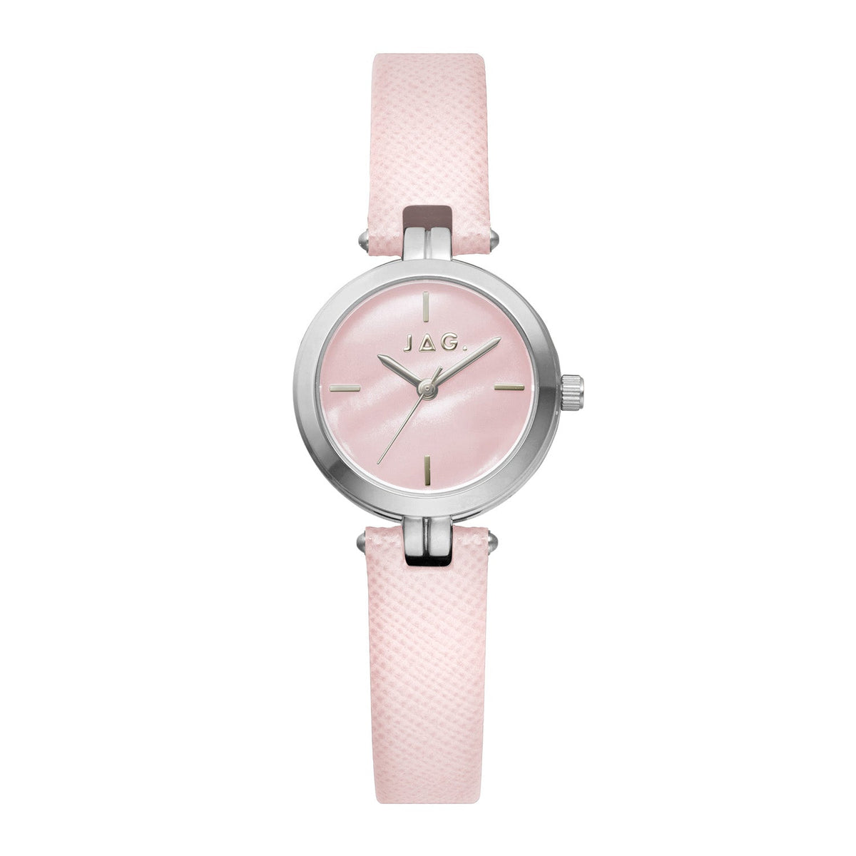 Jag Freya Pink Dial Pink Leather Womens Watch J3122 front packshot
