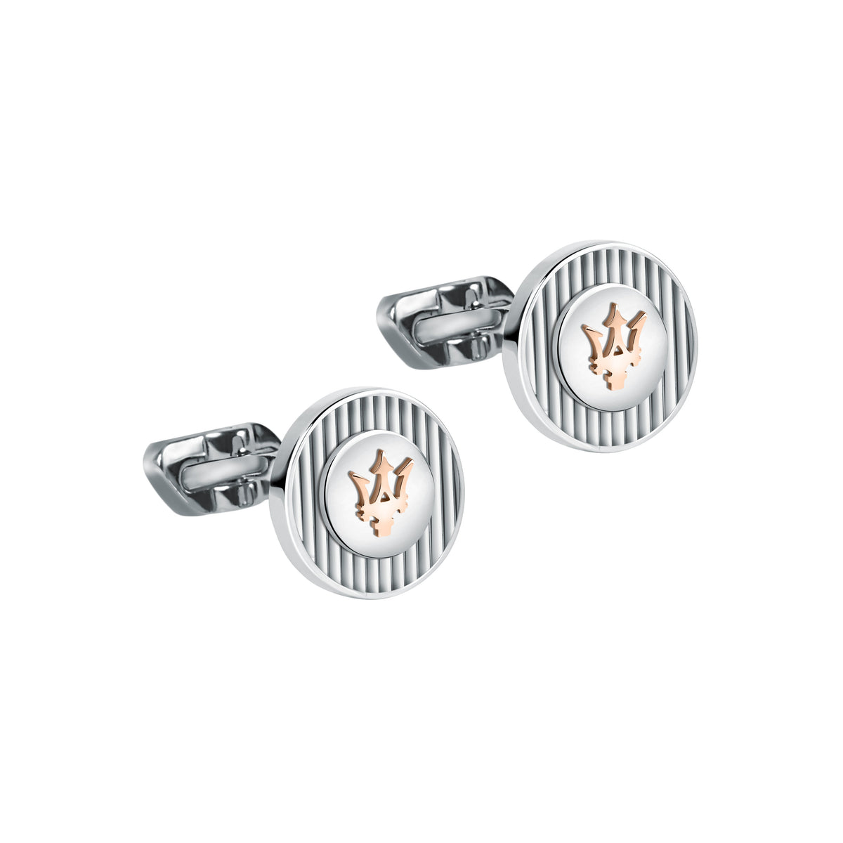 Maserati Silver and Rose Gold Cufflinks