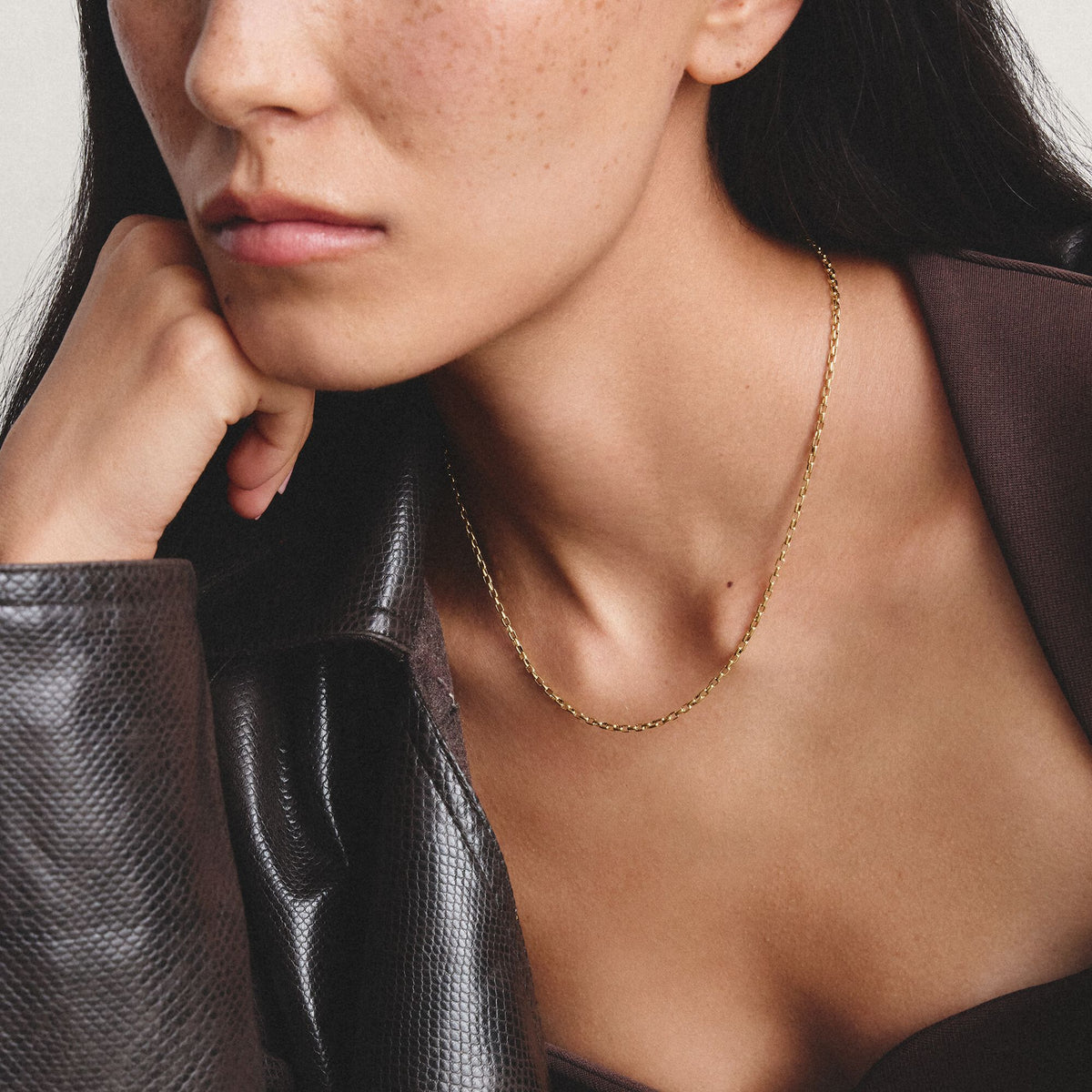 Thomas Sabo Gold-Tone Stainless Steel Paperclip Chain Necklace 2.3mm TKE2328SY-45 TKE2328SY-45 view 4
