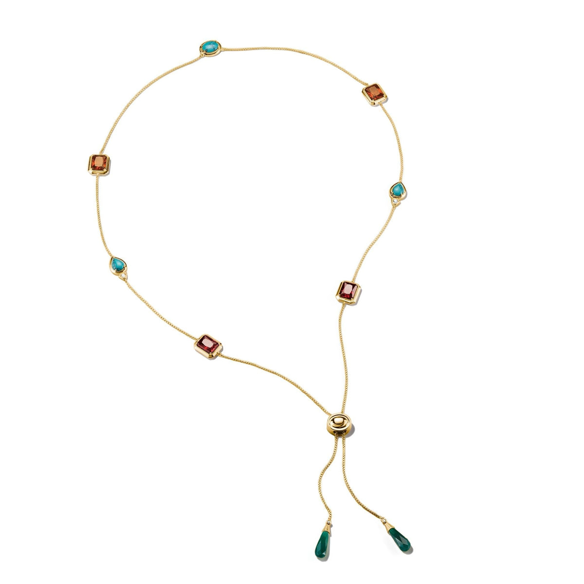 Thomas Sabo Y Necklace with Multi-coloured Stones