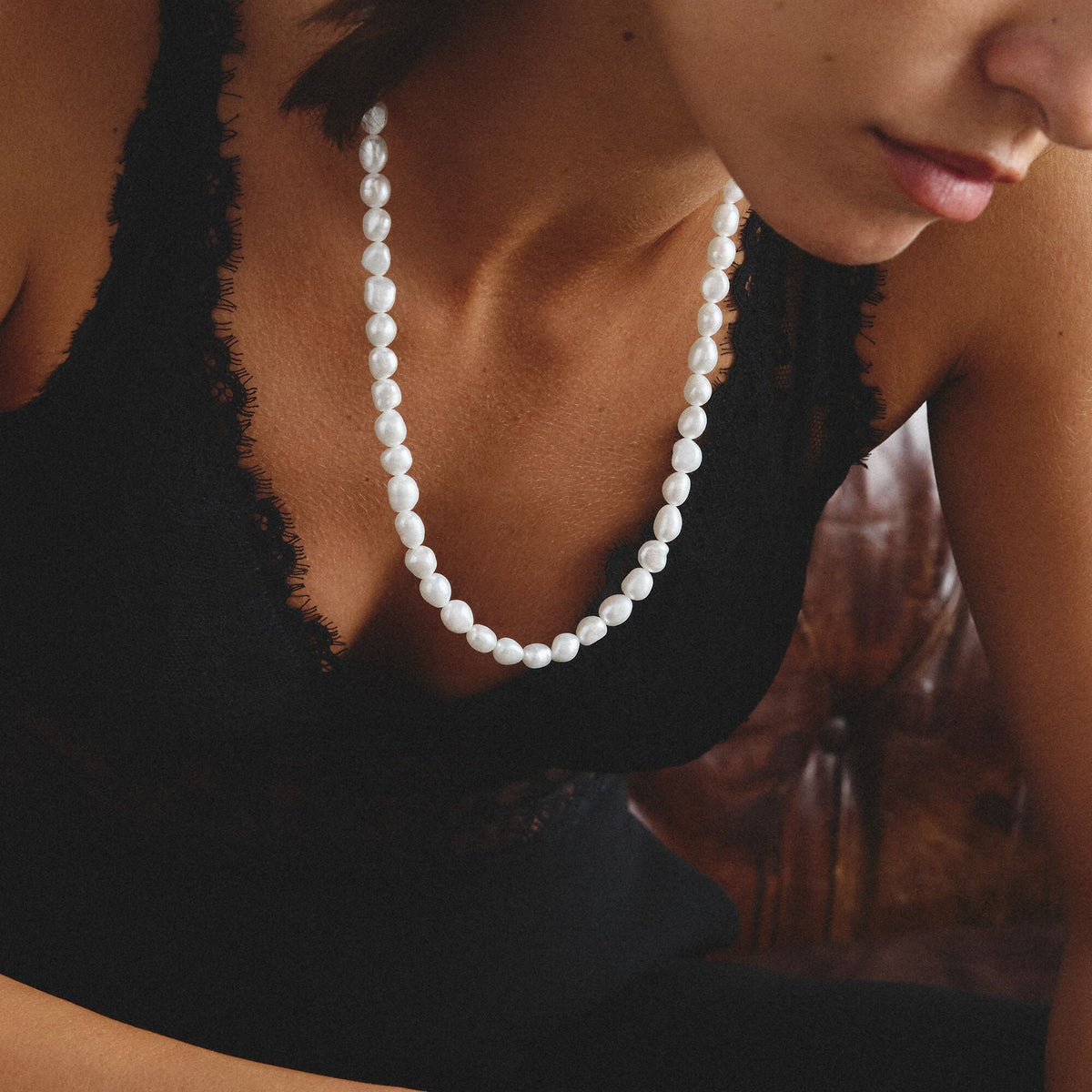 Thomas Sabo Stainless Steel Freshwater Pearl Necklace TKE2407SWH-55 TKE2407SWH-55 view 3