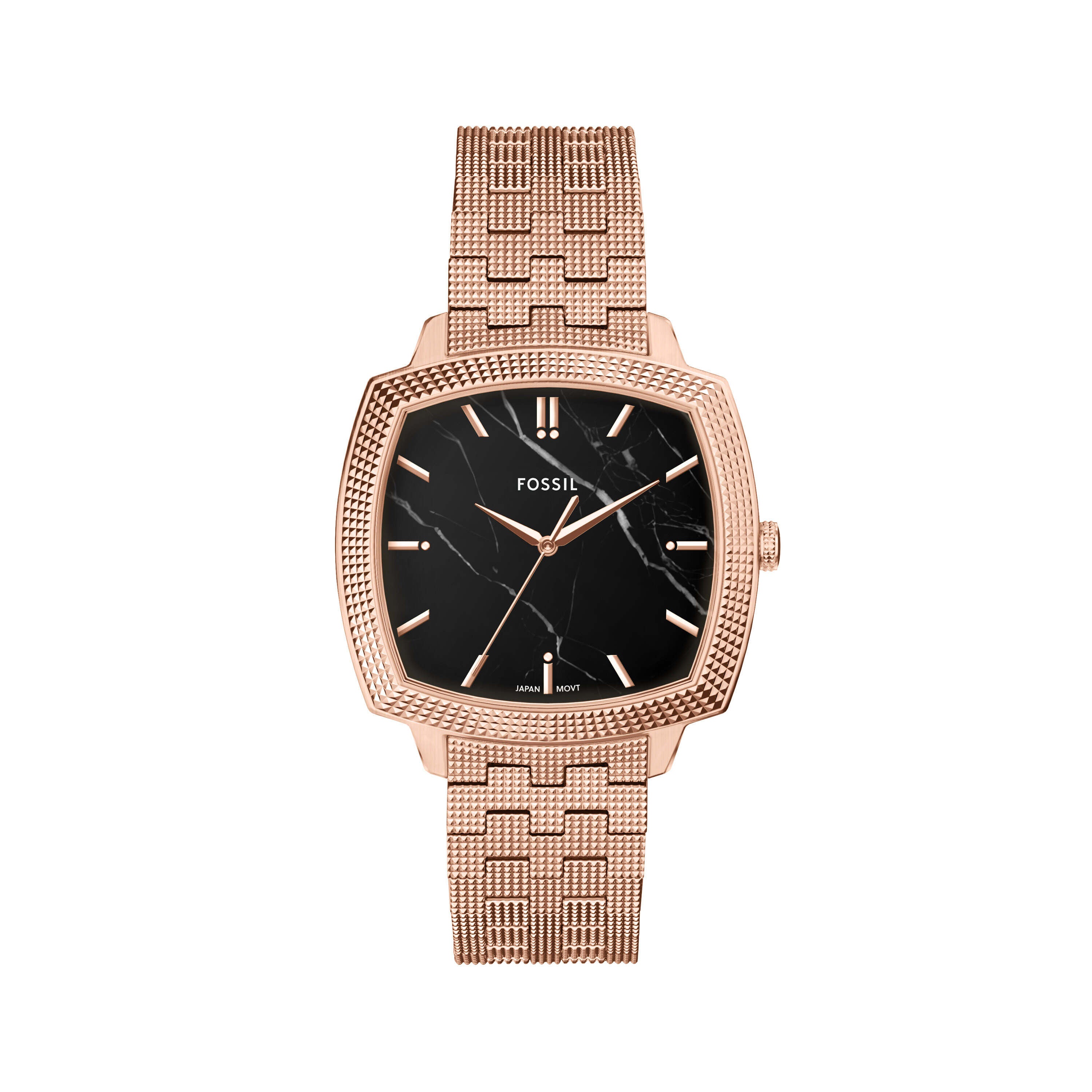 Fossil Machine Luxe Black Dial Rose Gold Stainless Steel Watch LE1226