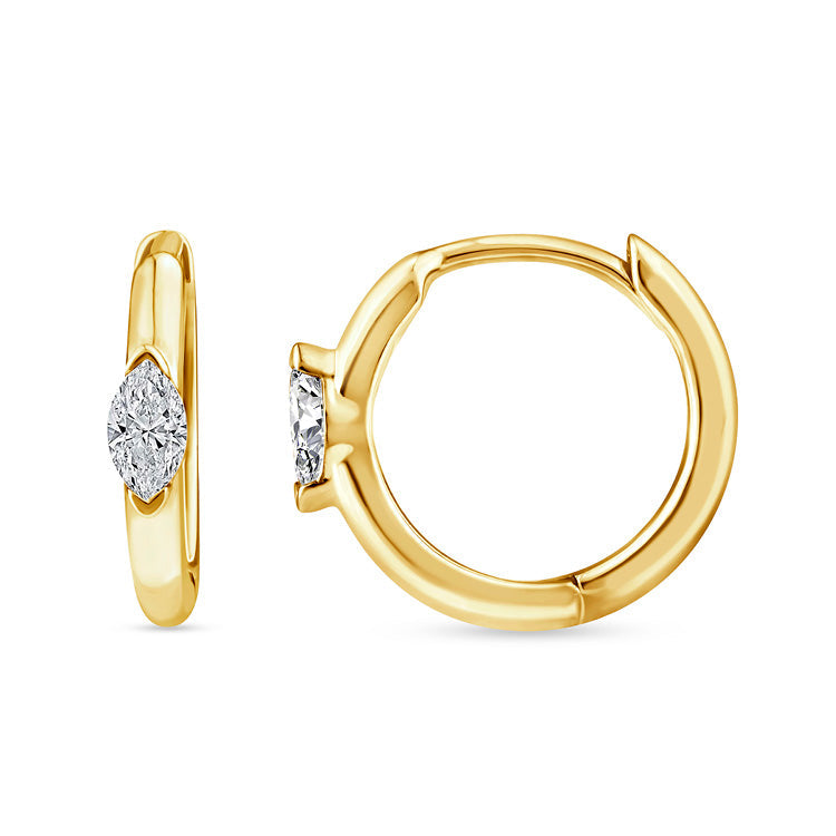 0.12ct Lab Grown Diamond Earrings in 9K Yellow Gold