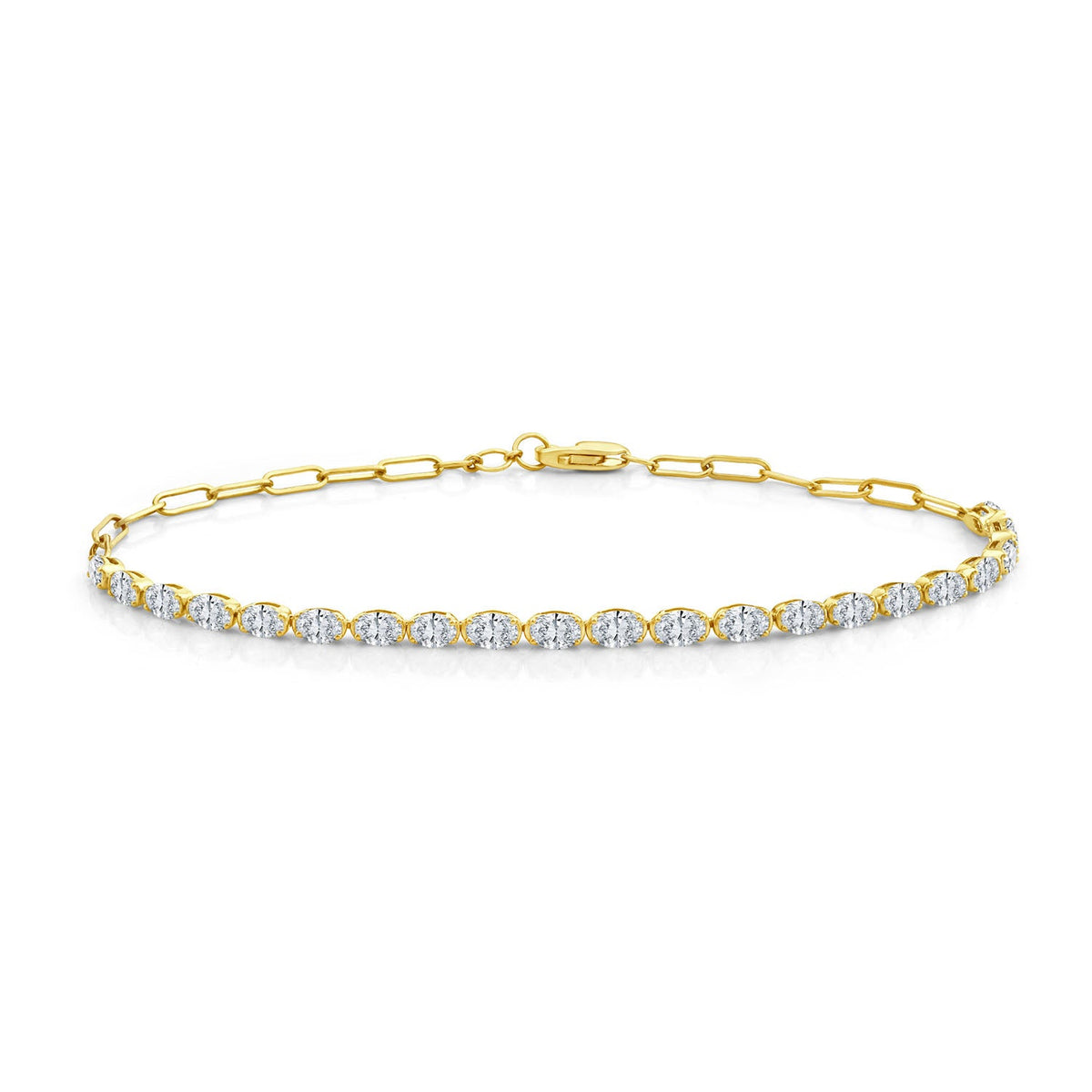 2.00ct Lab Grown Diamond Half Tennis Bracelet in 9K Yellow Gold LGFBT-0568-Y