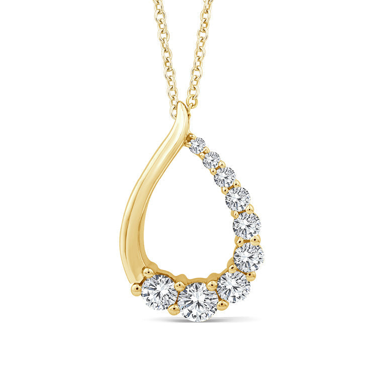 0.50ct Lab Grown Diamond Necklace in 9K Yellow Gold
