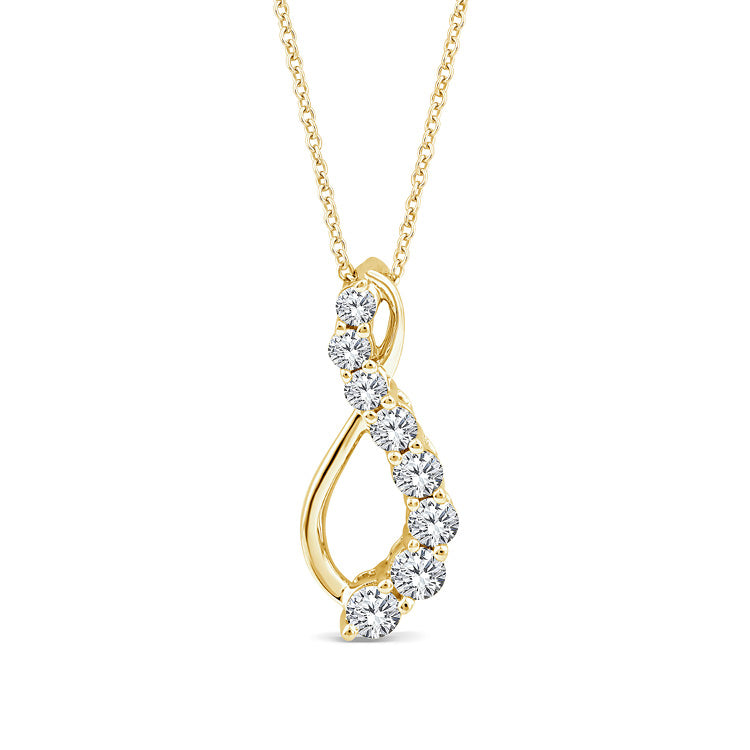 0.50ct Lab Grown Diamond Necklace in 9K Yellow Gold