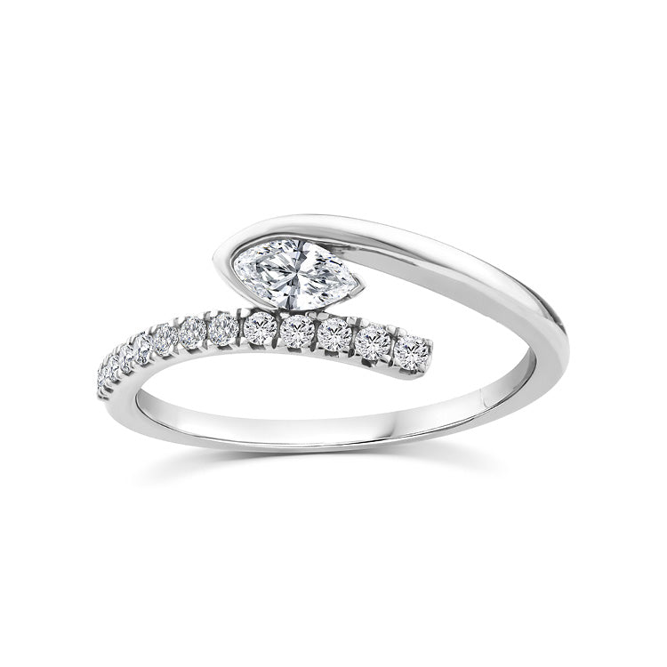 0.33ct Lab Grown Diamond Ring in 9K White Gold
