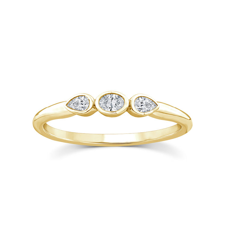0.12ct Lab Grown Diamond Ring in 9K Yellow Gold