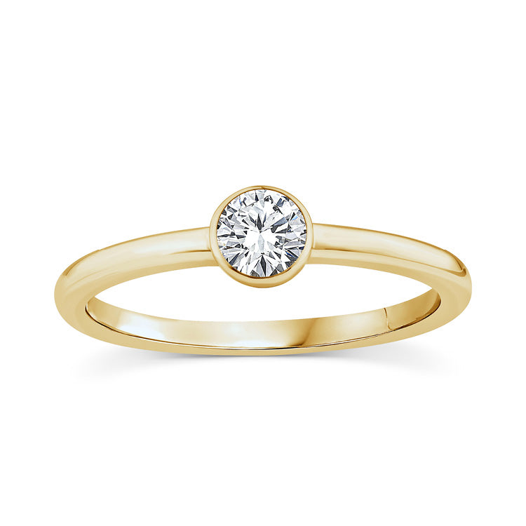 0.25ct Lab Grown Diamond Ring in 9K Yellow Gold