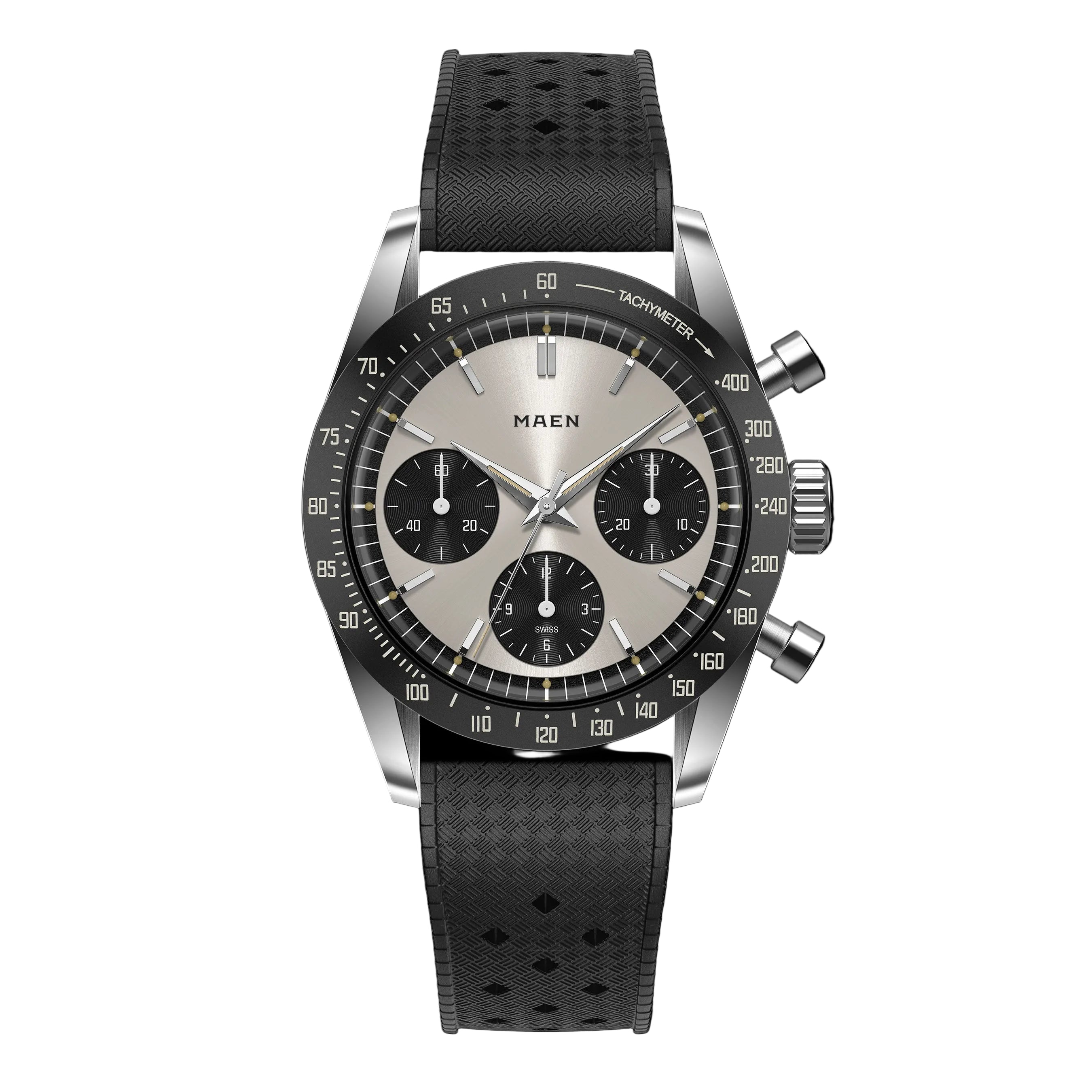 MAEN SKYMASTER 38 Chronograph Silver Dial Manual Wind Watch M6.1.1