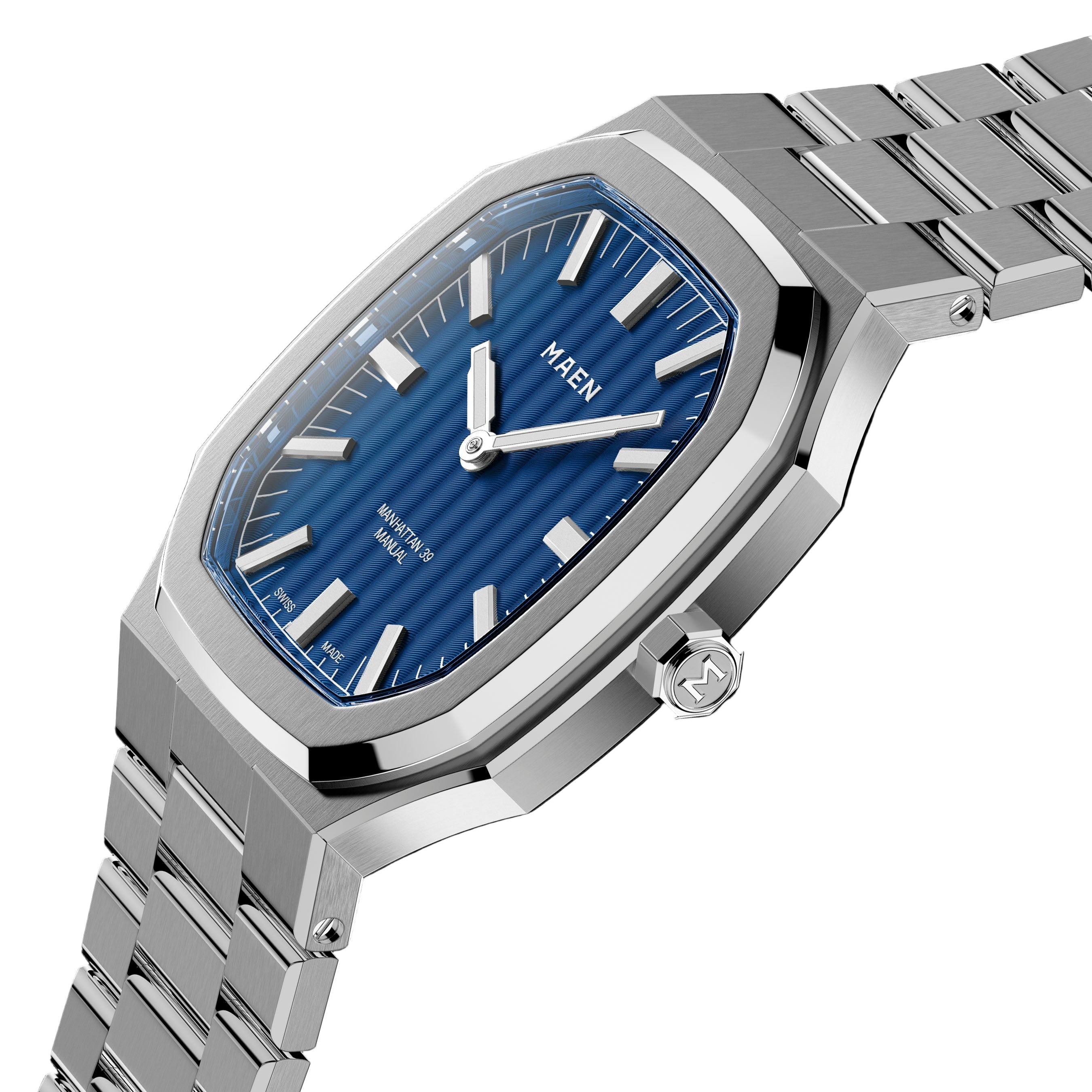 MAEN Manhattan 39 Ultra-Thin Blue Dial No Date Watch M4.1.2