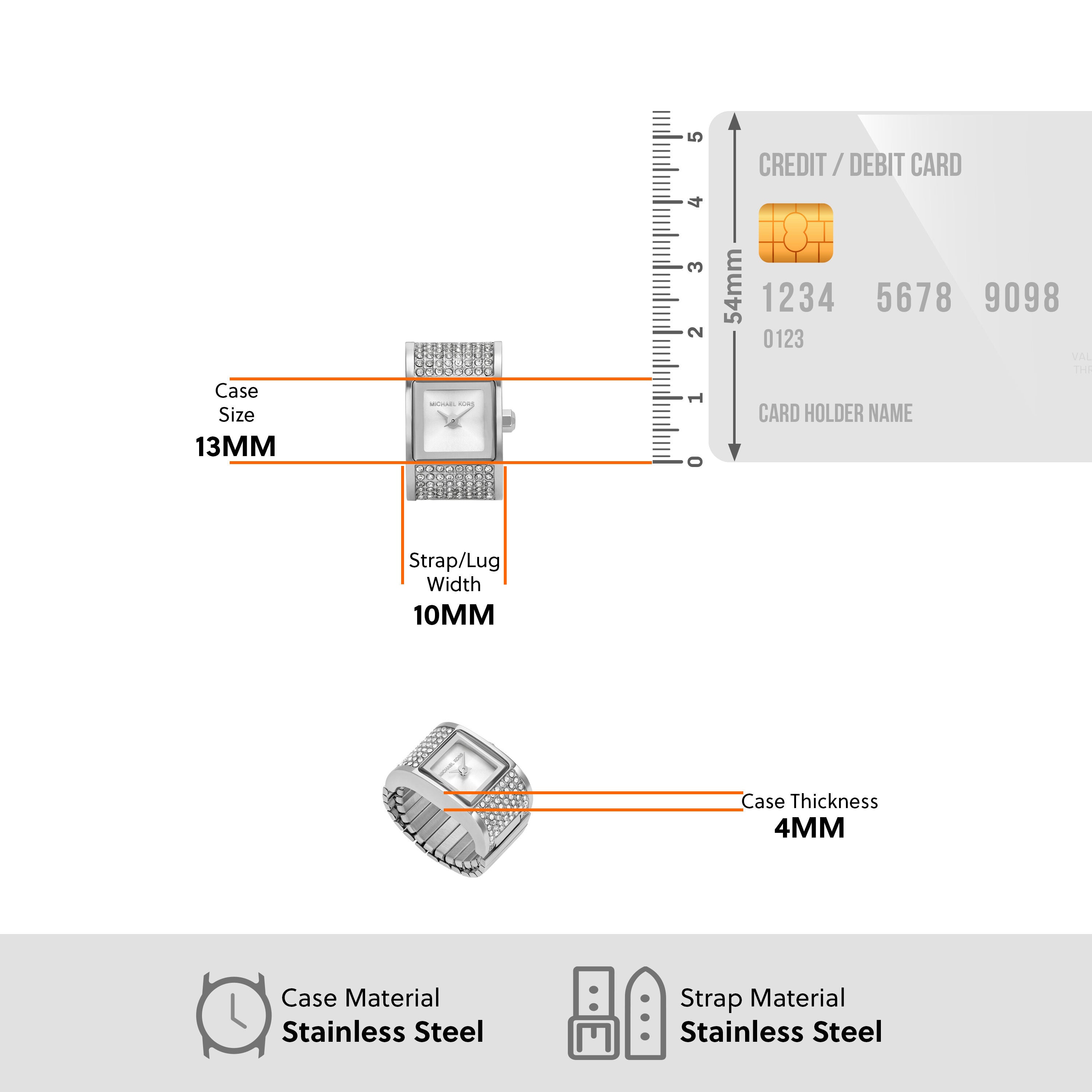 Michael Kors Darrington Silver Dial Stainless Steel Watch MK4884