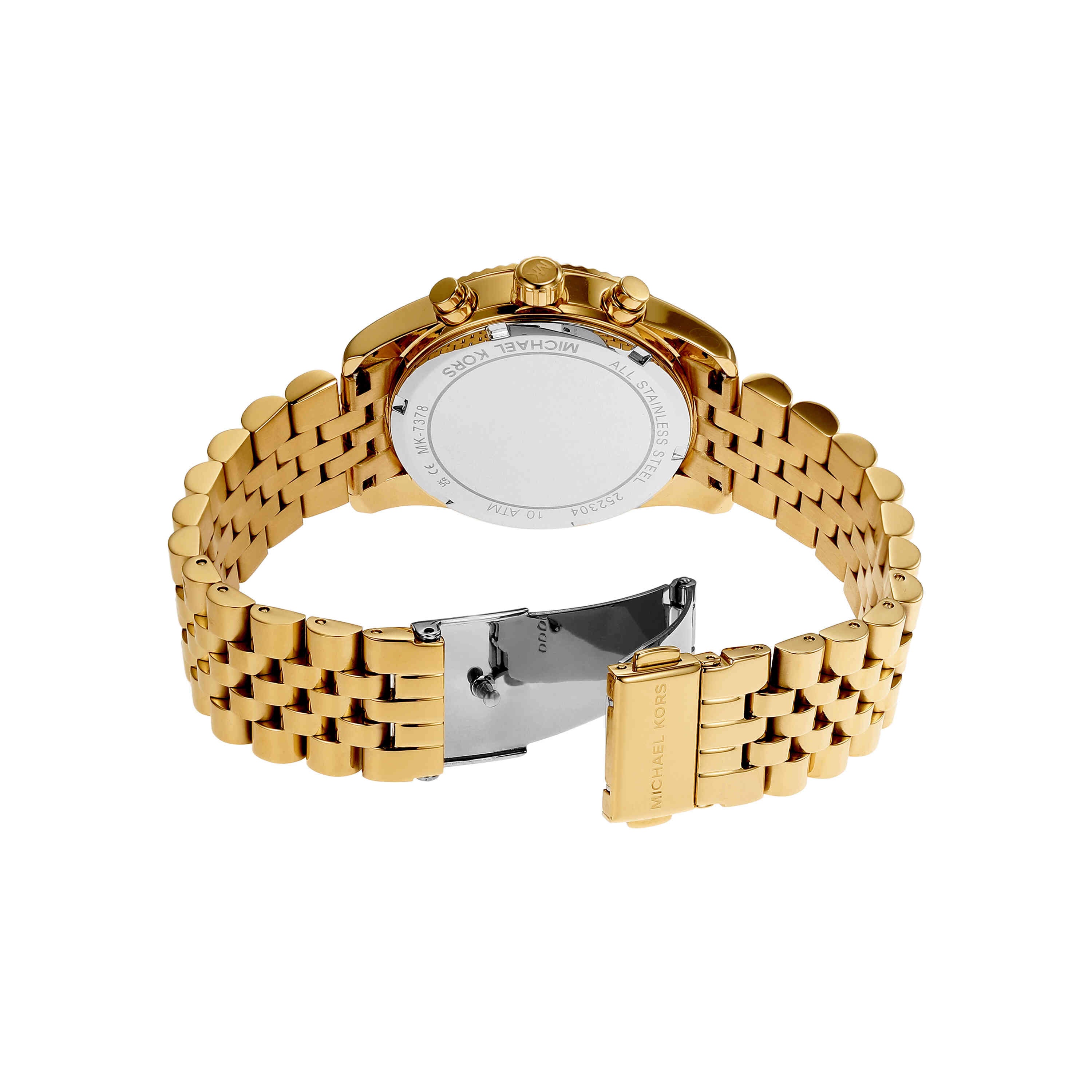 Michael Kors Lexington Gold Dial Stainless Steel Watch MK7378