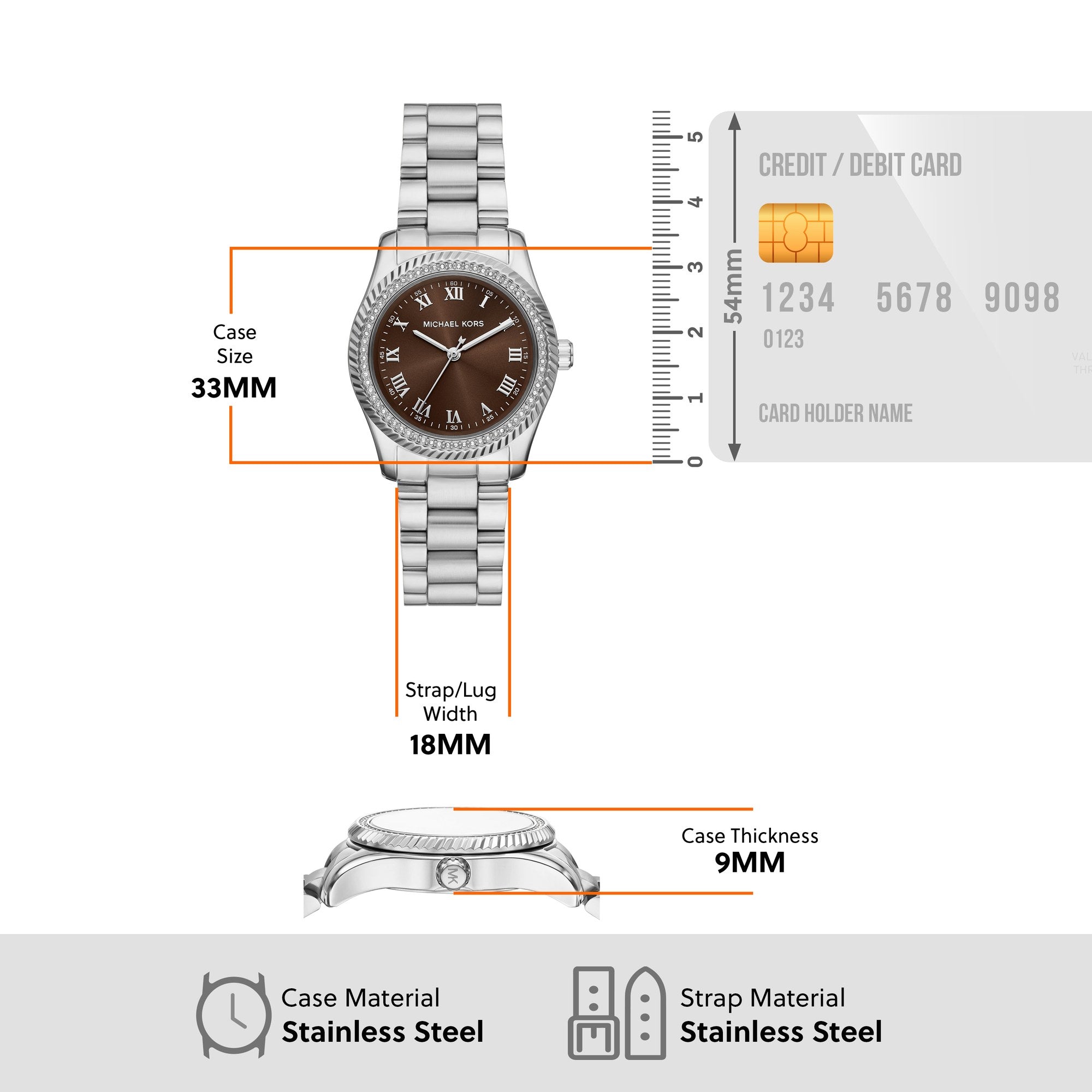 Michael Kors women's watch, brown dial (view 8)