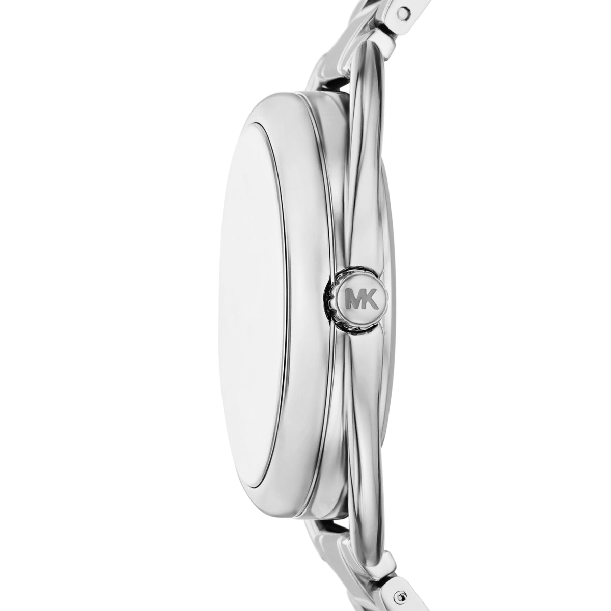 Michael Kors Leia Silver Logo MK7678 side profile