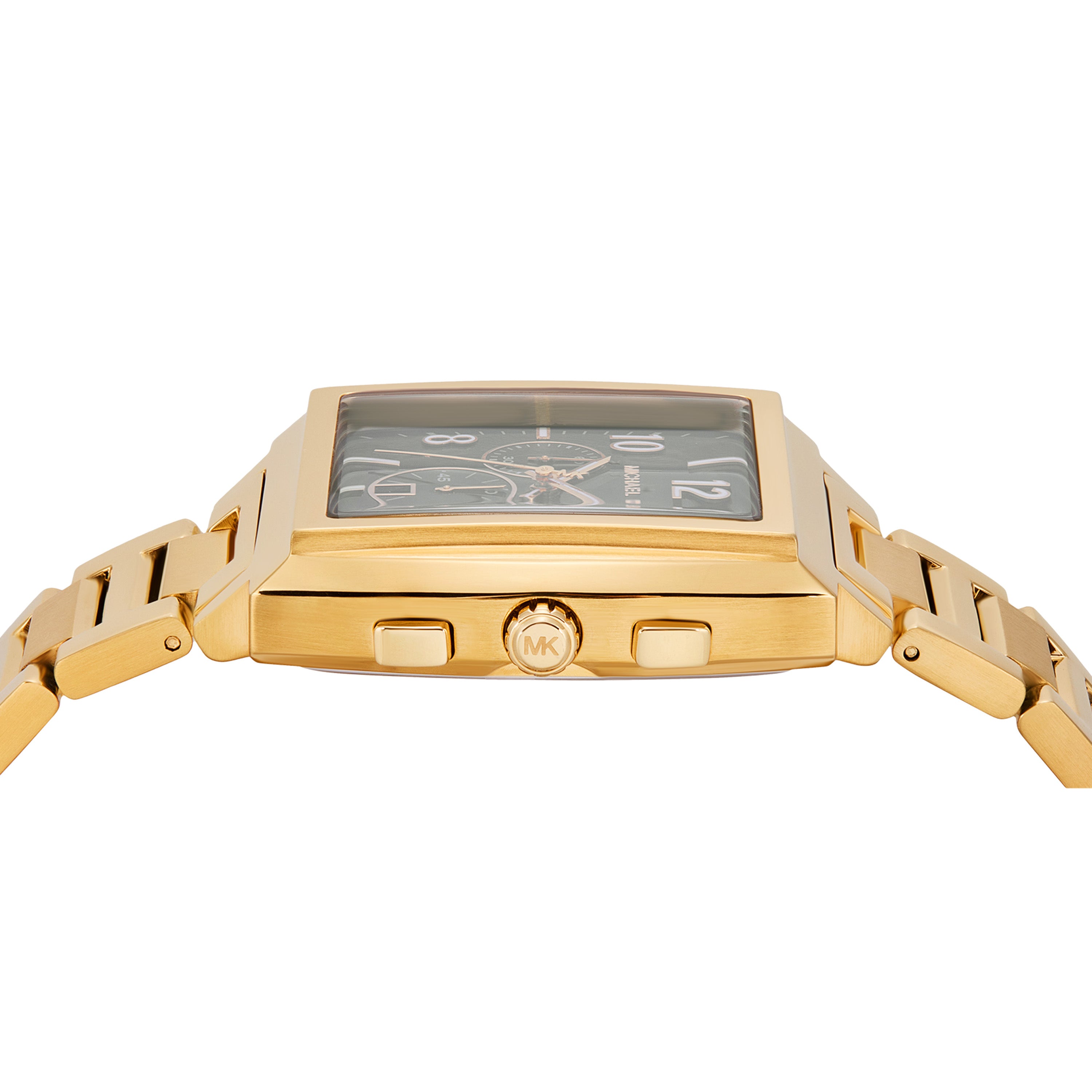 Michael Kors Rhys Green Dial Gold Stainless Steel Watch MK9229