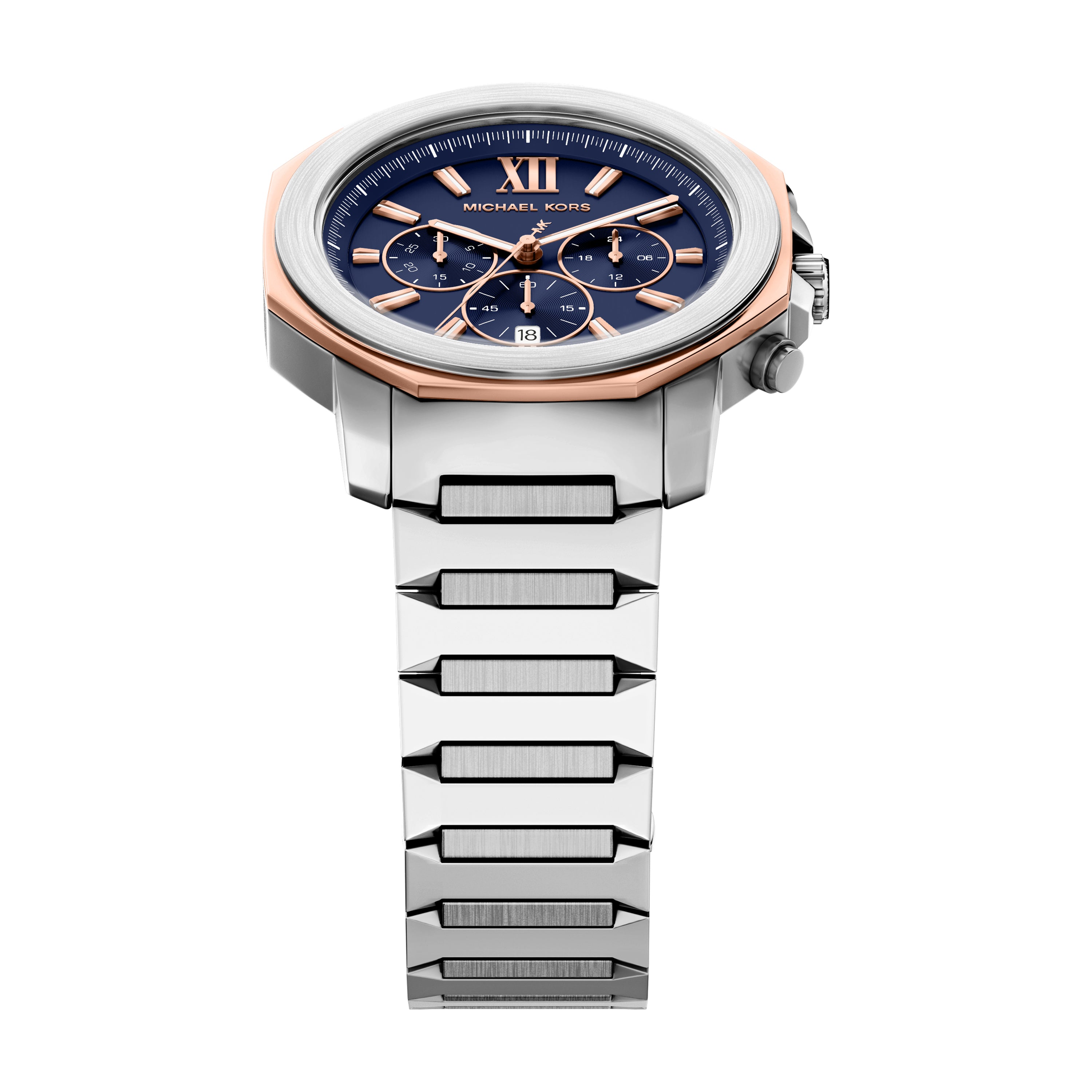 Michael Kors Prescott Blue Dial Stainless Steel Watch MK9250