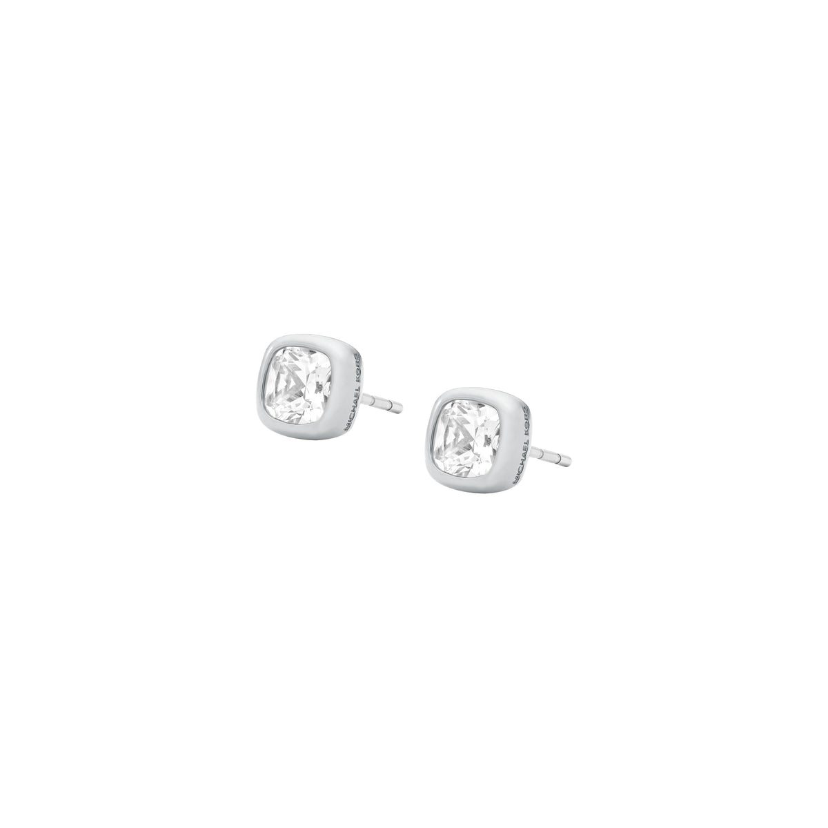 Michael Kors Cushion Studs Silver MKJ8705040 angled view