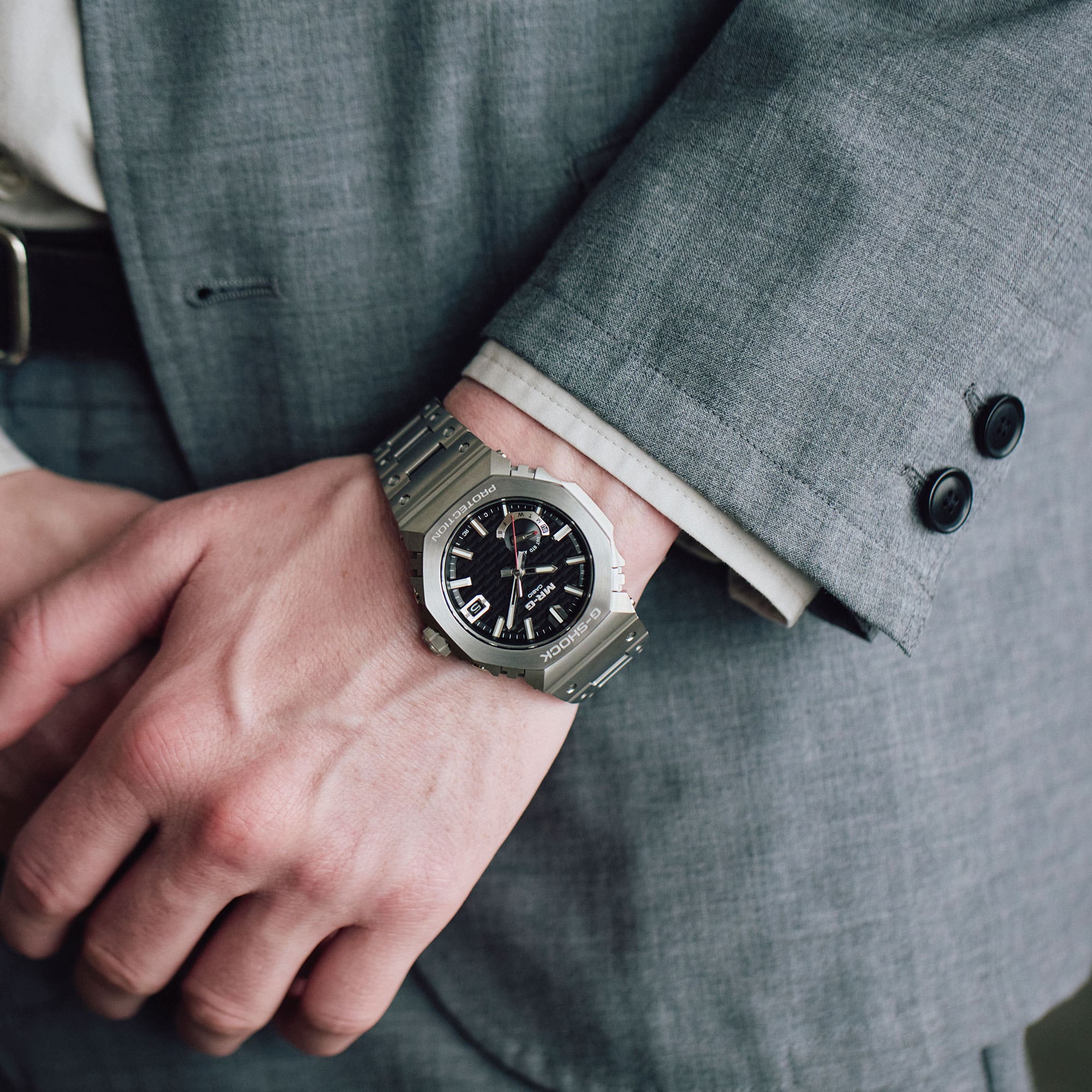 G-Shock MR-G Black Dial Silver Stainless Steel Watch MRGB2100D-1A