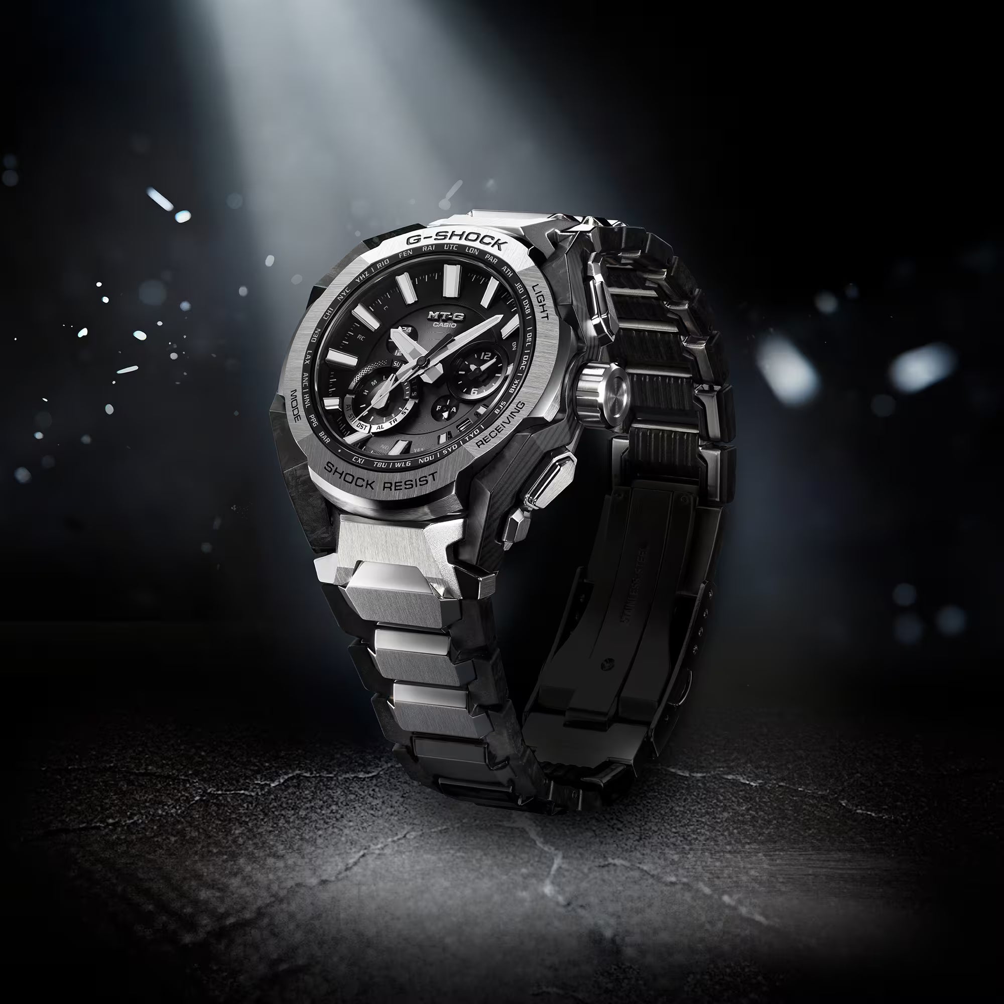 G-Shock MTG Ana Carbon Black Dial Hybrid Bluetooth® Connectivity MTGB4000D-1A