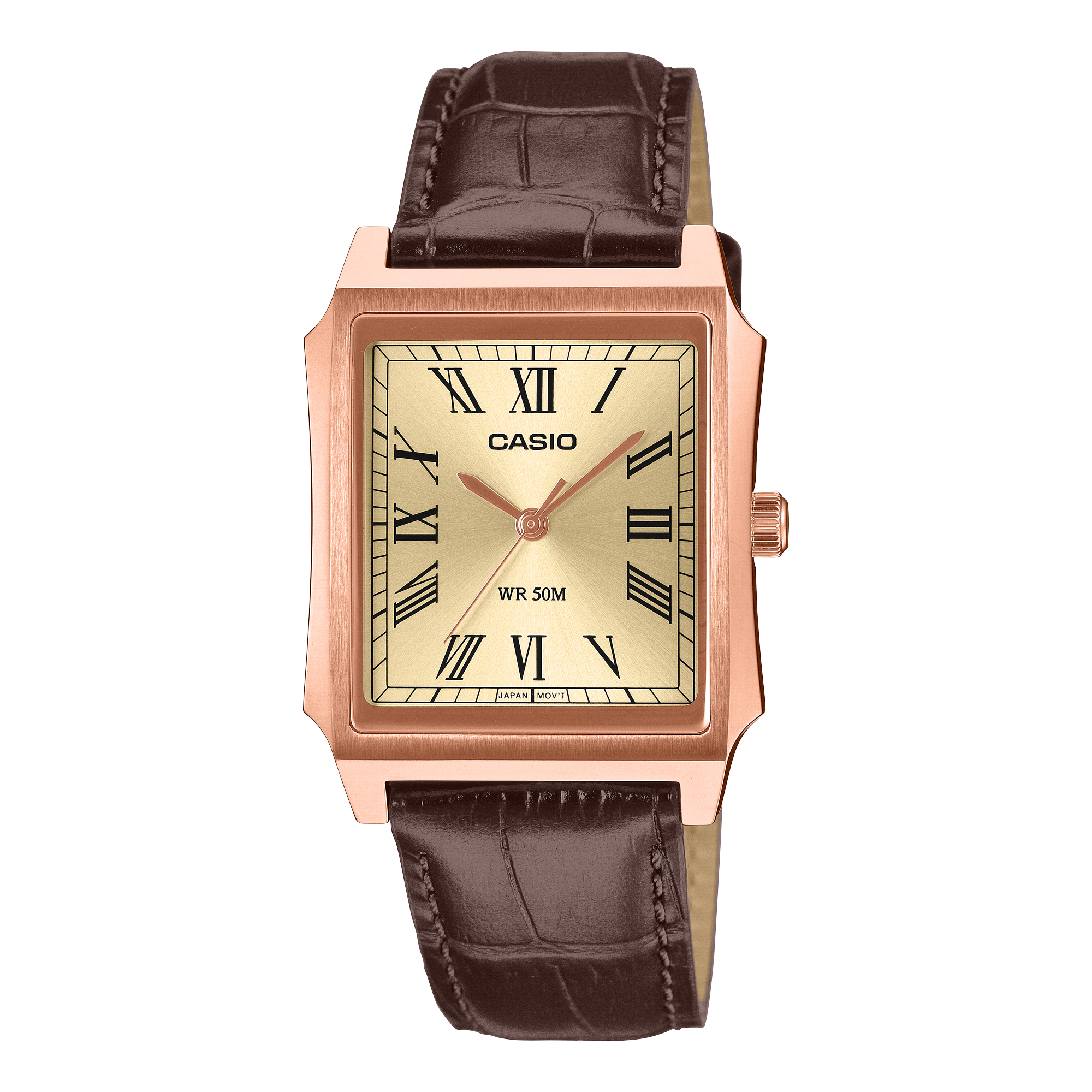 Casio Vintage MTP-B190RGL-9B rose gold rectangular men's watch