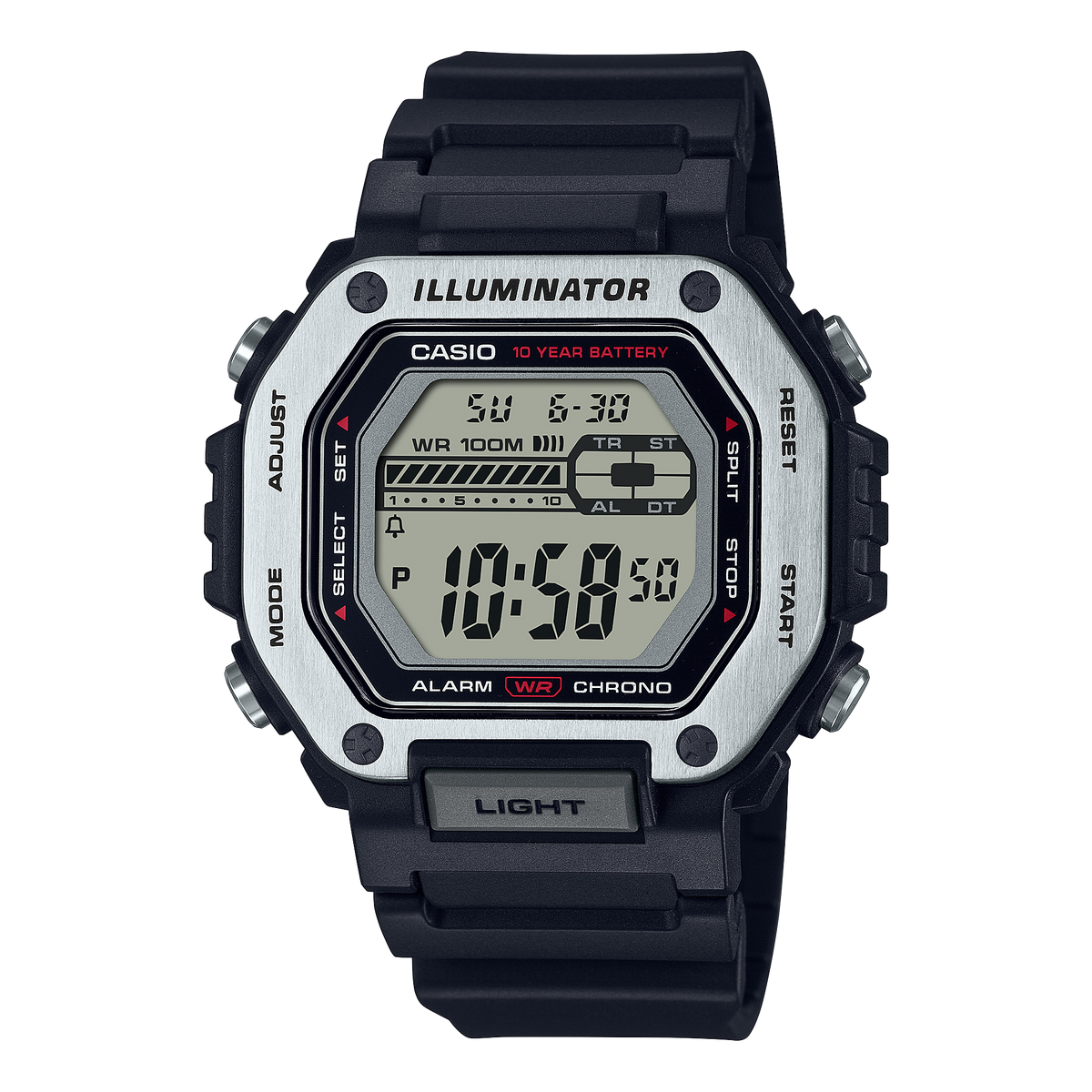 Casio Black Resin Band Watch MWD110H-1A