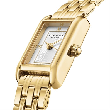 Rosefield Heirloom Mini Sunray Dial Gold Bracelet Watch MWGSG-M08