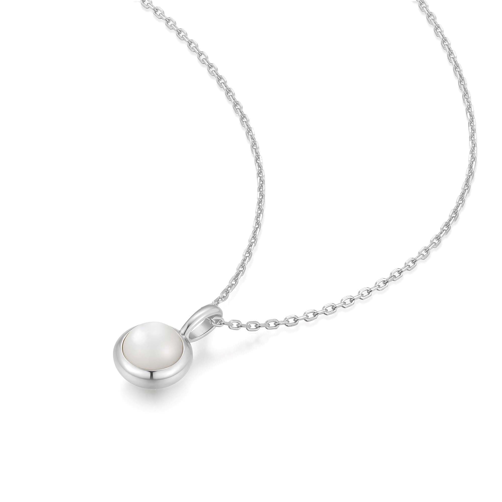 Ania Haie Silver Necklace Mother of Pearl Pendant Trendy Gift