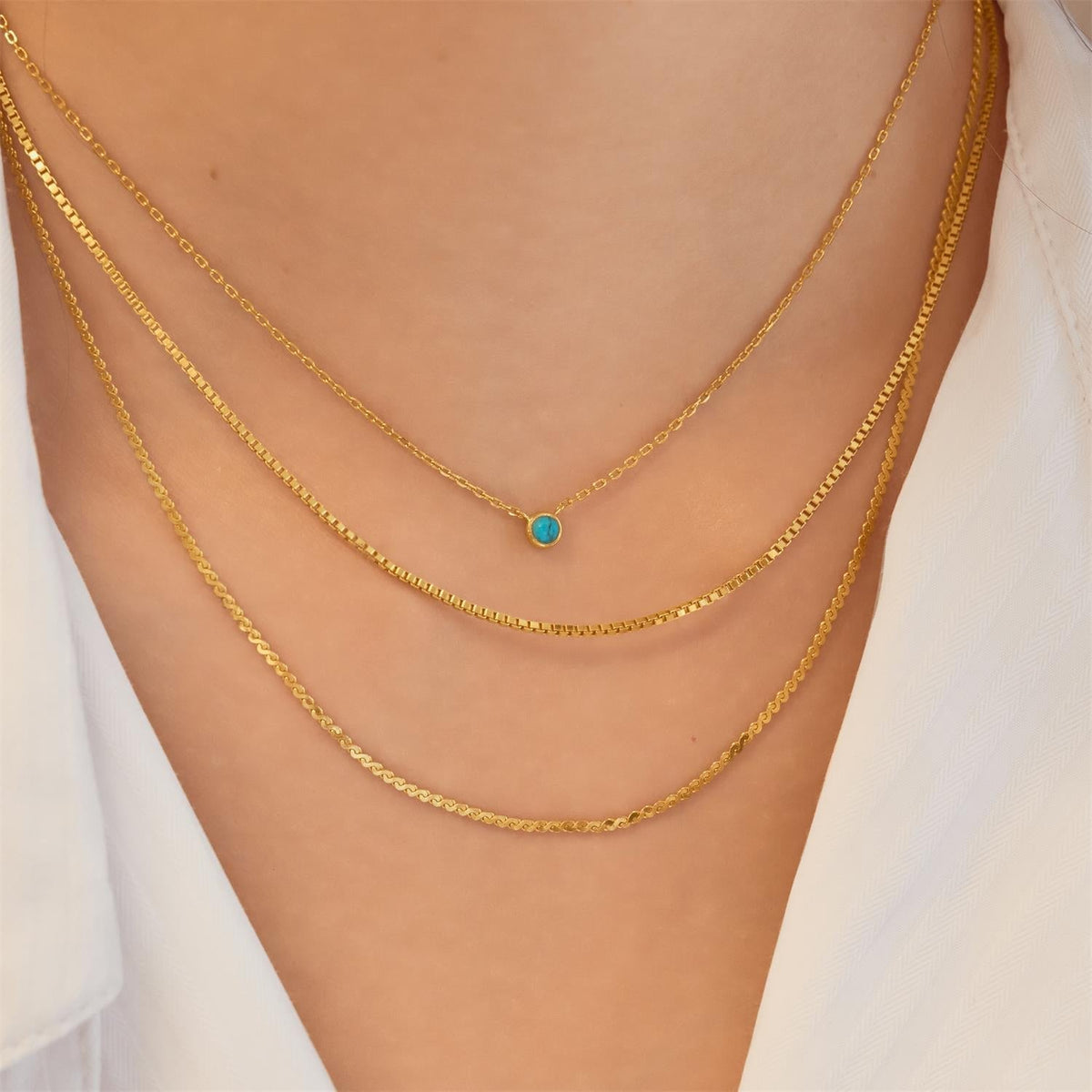 Ania Haie Gold Bezel-Set Lab-Created Turquoise Solitaire Necklace