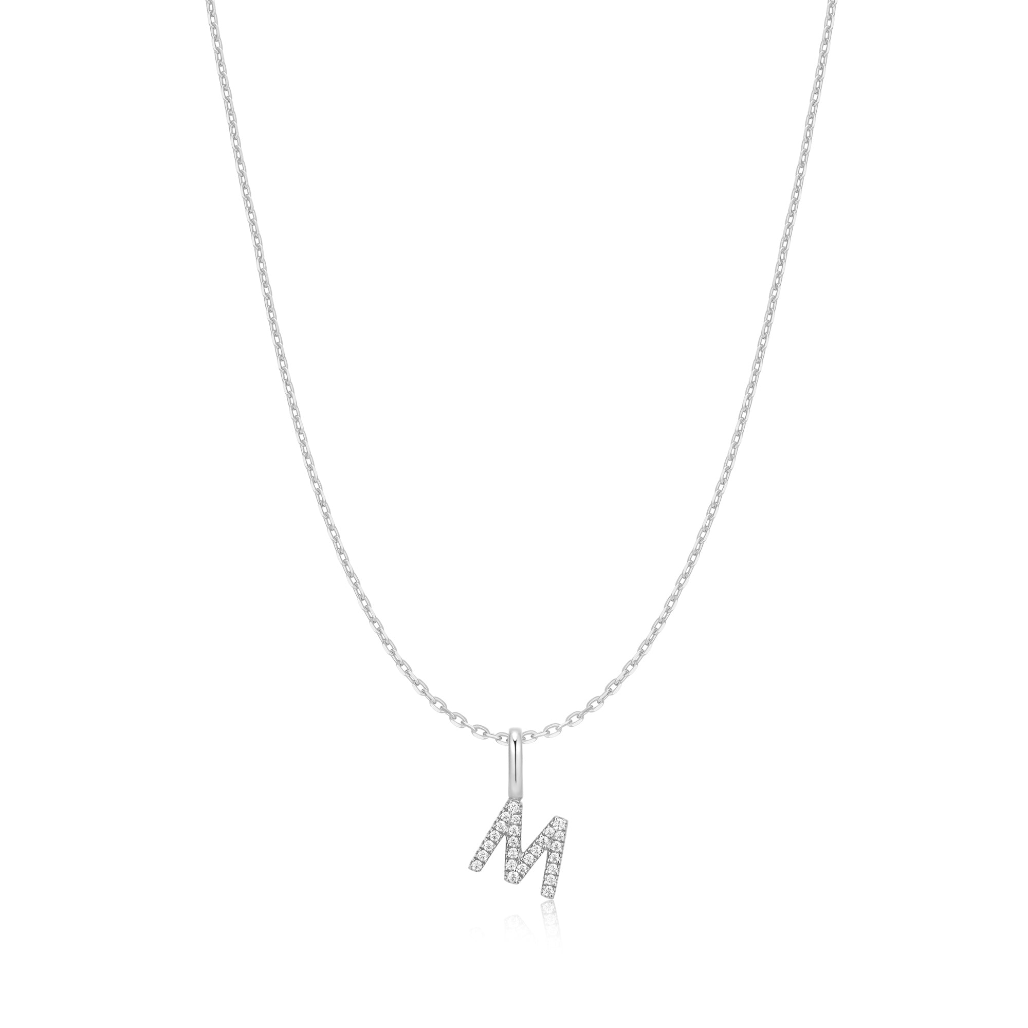 Ania Haie Silver Letter M Initial Necklace
