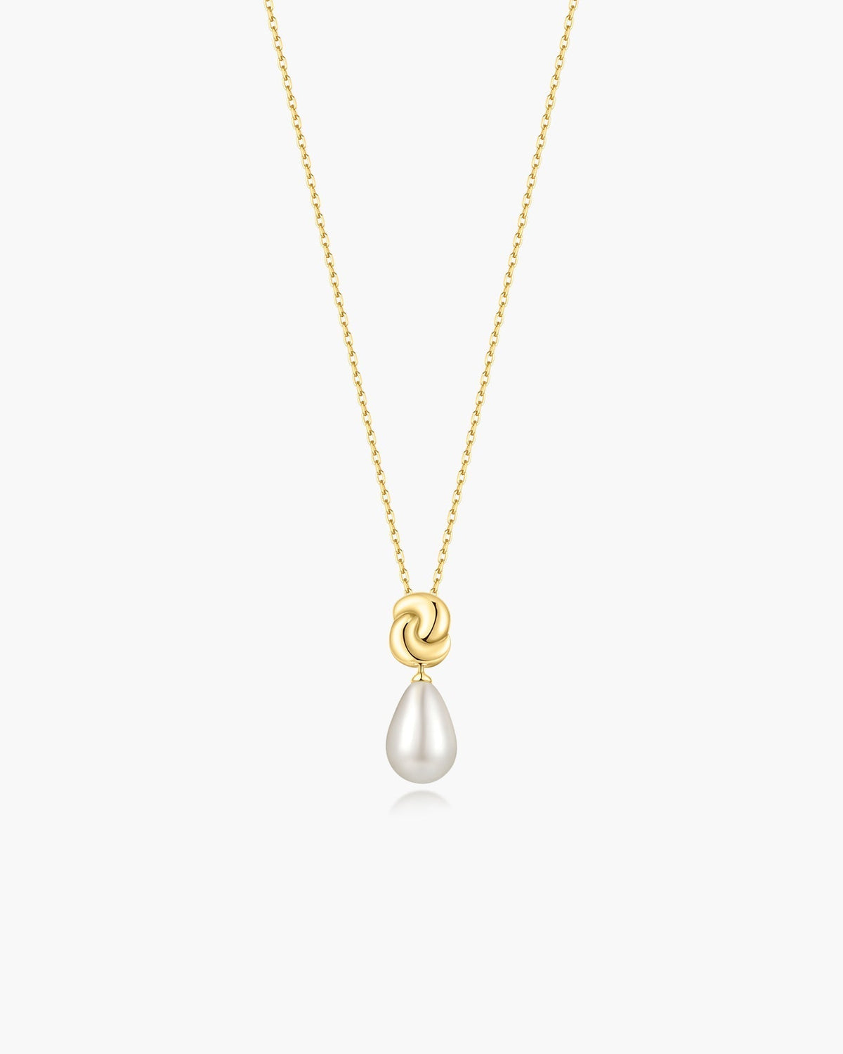 Ania Haie Gold Twist & Shell Pearl Necklace N077-03G N077-03G front packshot