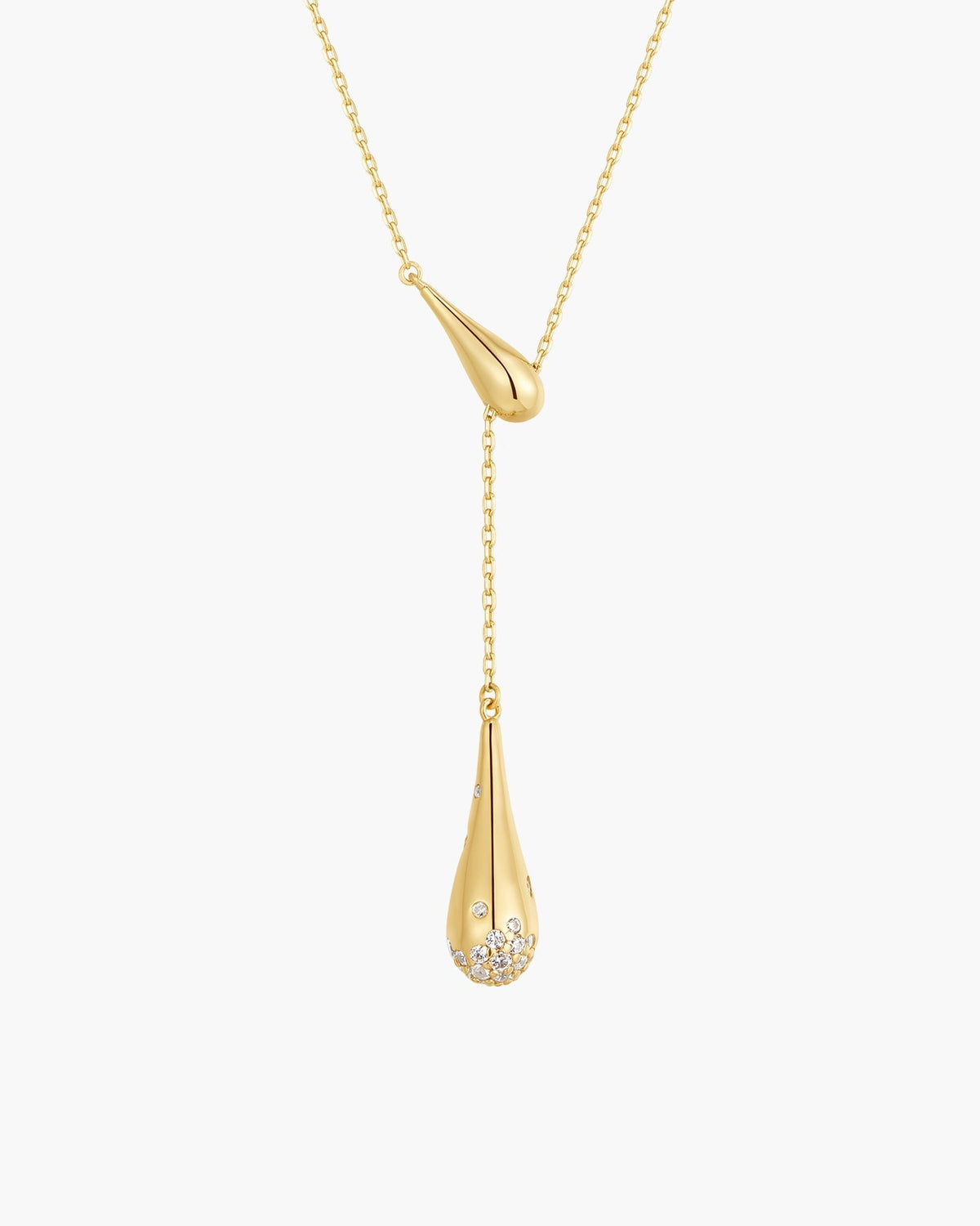 Ania Haie Gold Single-Slide Teardrop Necklace N078-04G N078-04G front packshot