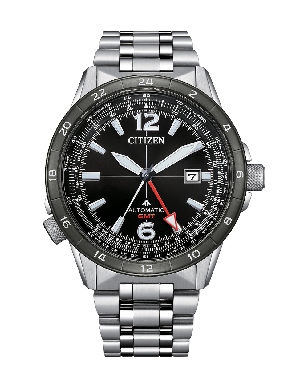 Citizen GMT Promaster Automatic Stainless Steel Black Dial Watch NB6046-59E