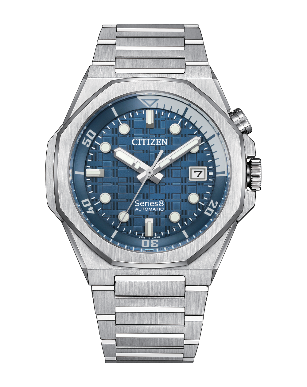 Citizen Series 8 Stainless Steel Blue Dial Watch NB6060-58L