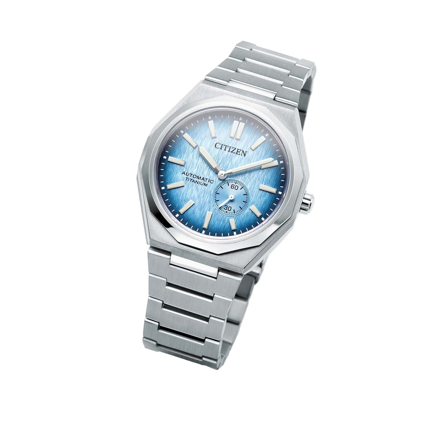 Citizen Zenshin Automatic Blue Dial Titanium Watch NK5020-58L