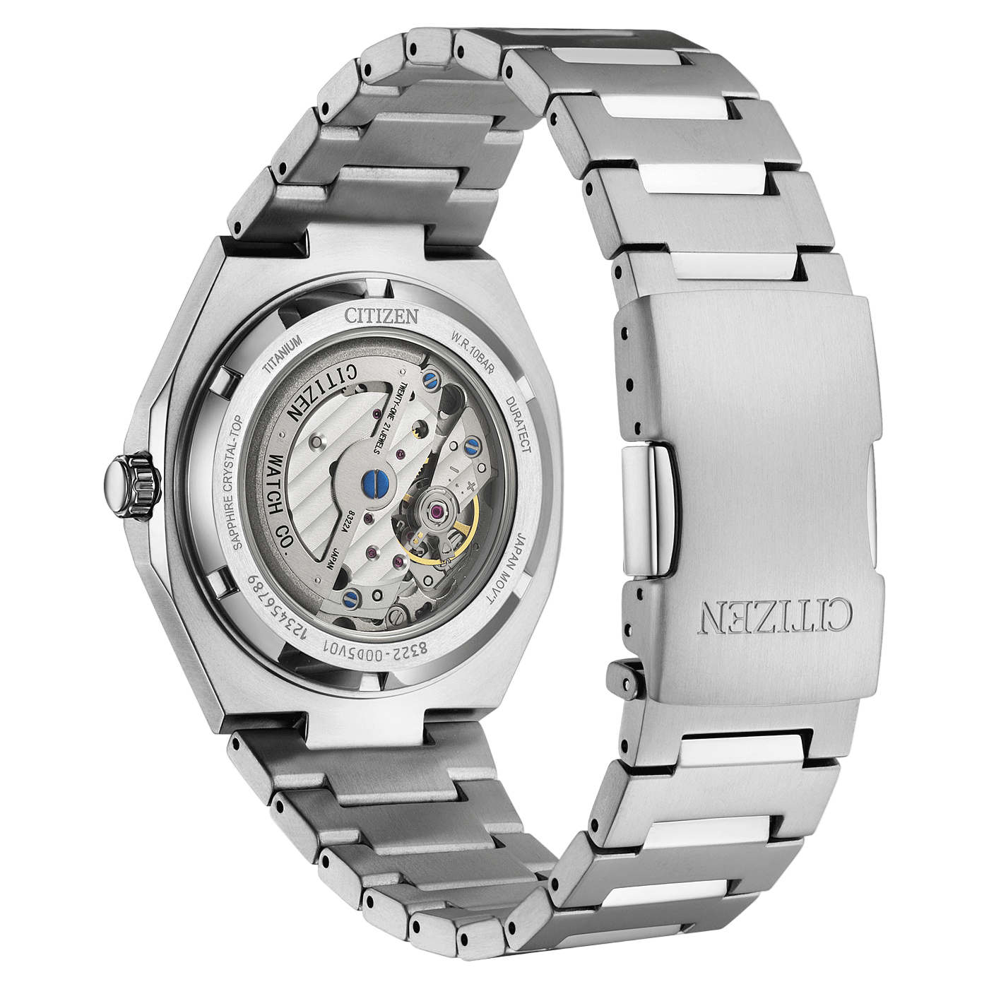 Citizen Zenshin Automatic Blue Dial Titanium Watch NK5020-58L