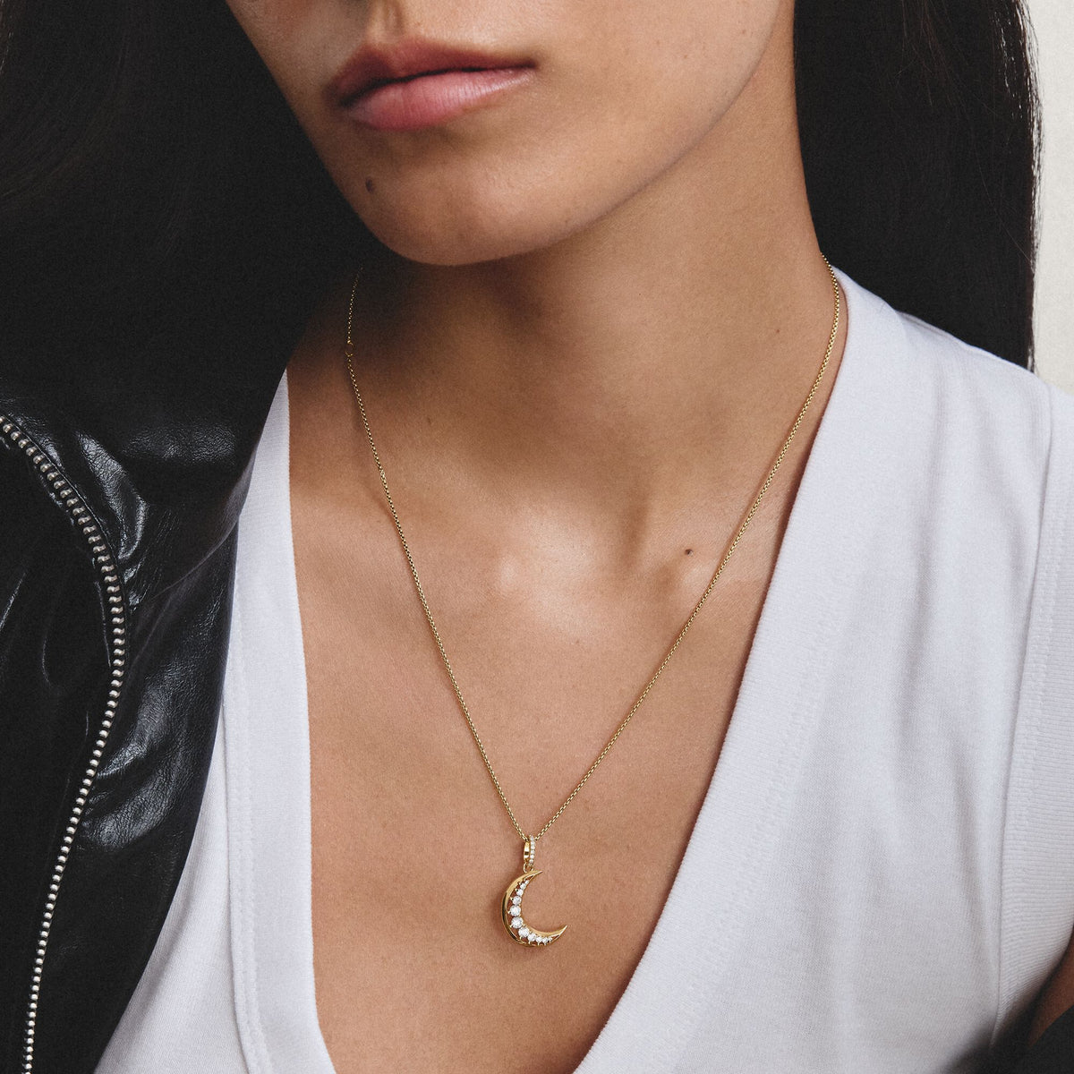 Thomas Sabo Pendant moon with zirconia TPE1020MY TPE1020MY view 2