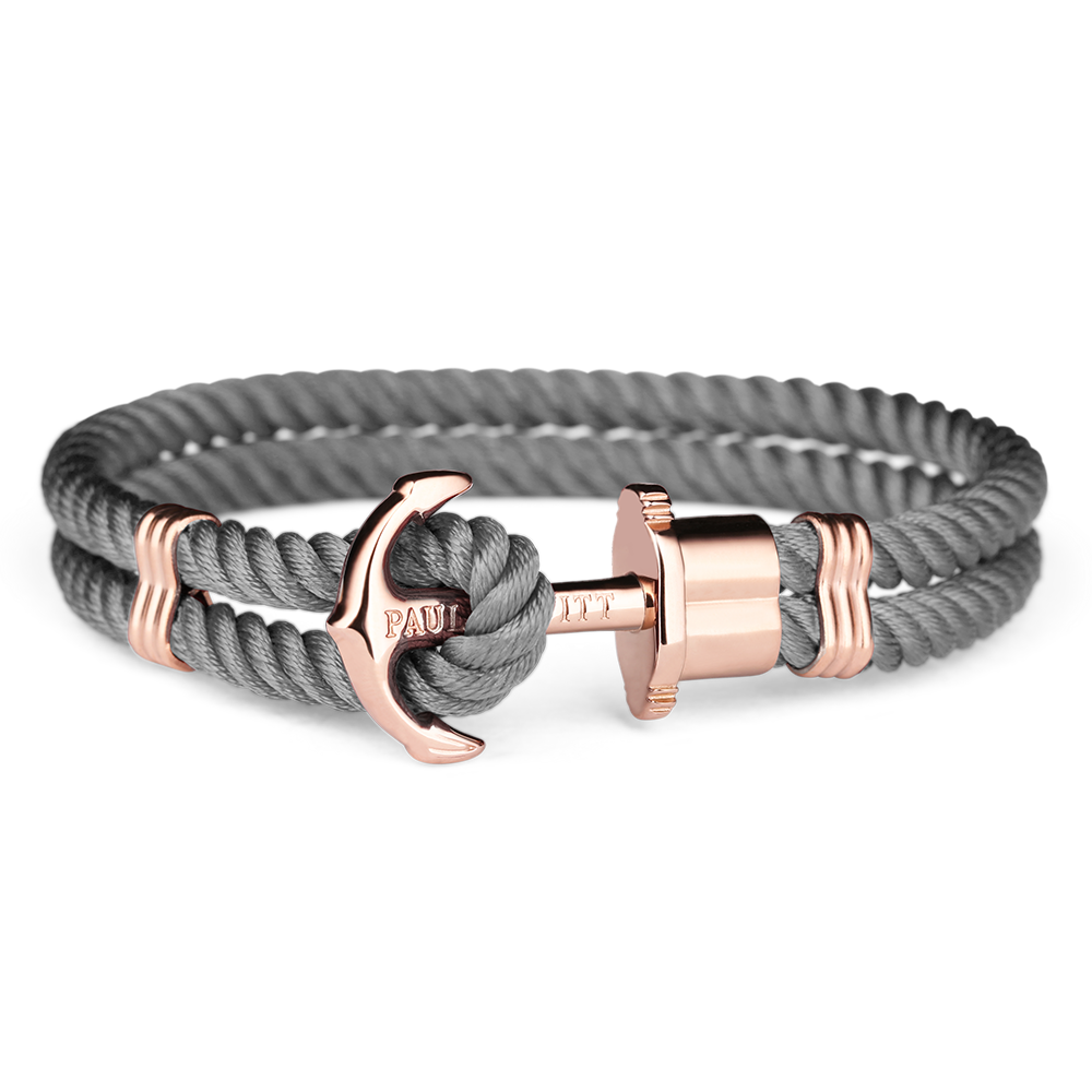Paul Hewitt Phrep Nylon Rose Gold / Grey Bracelet - XXL