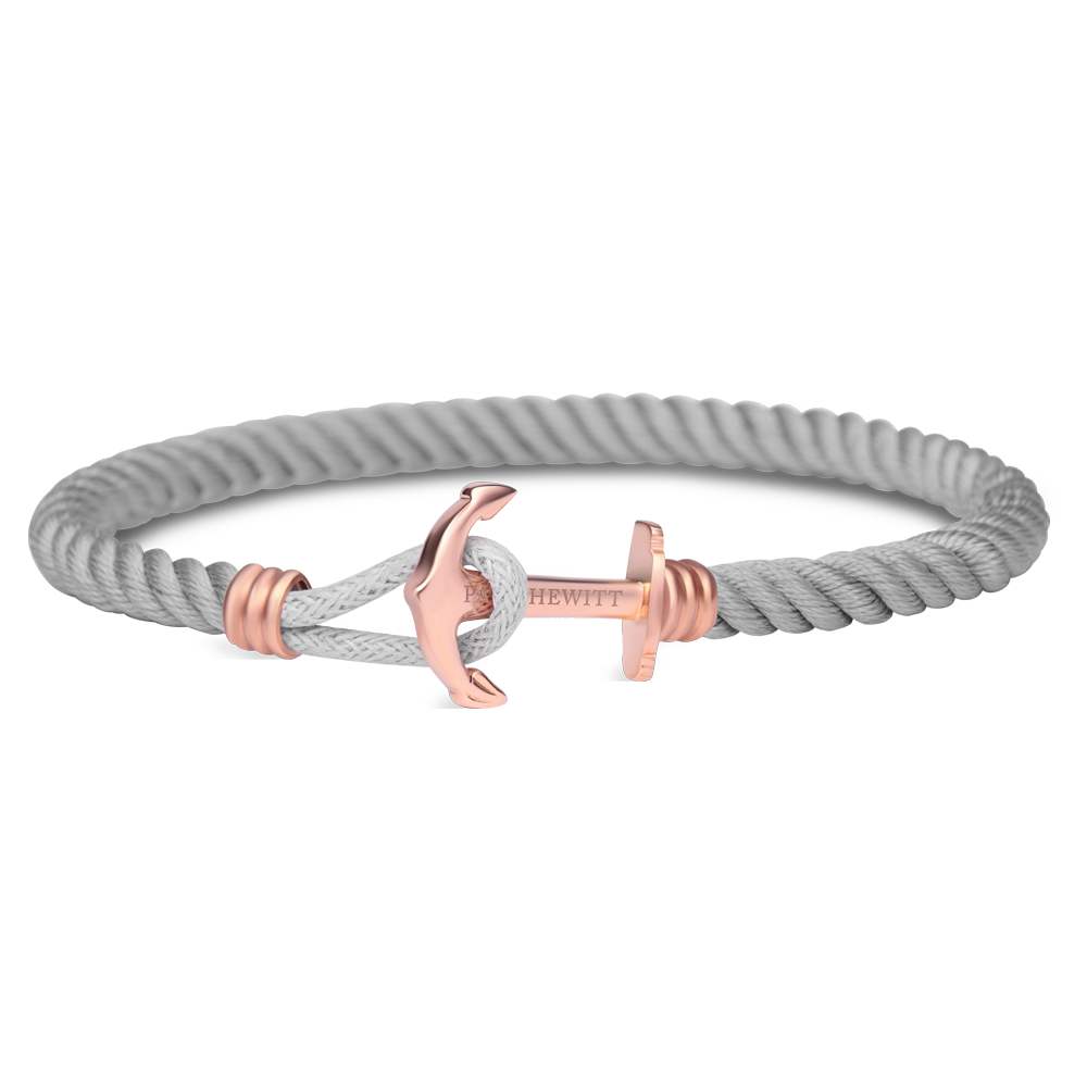 Paul Hewitt Phrep Lite Nylon Rose Gold / Grey Bracelet - M