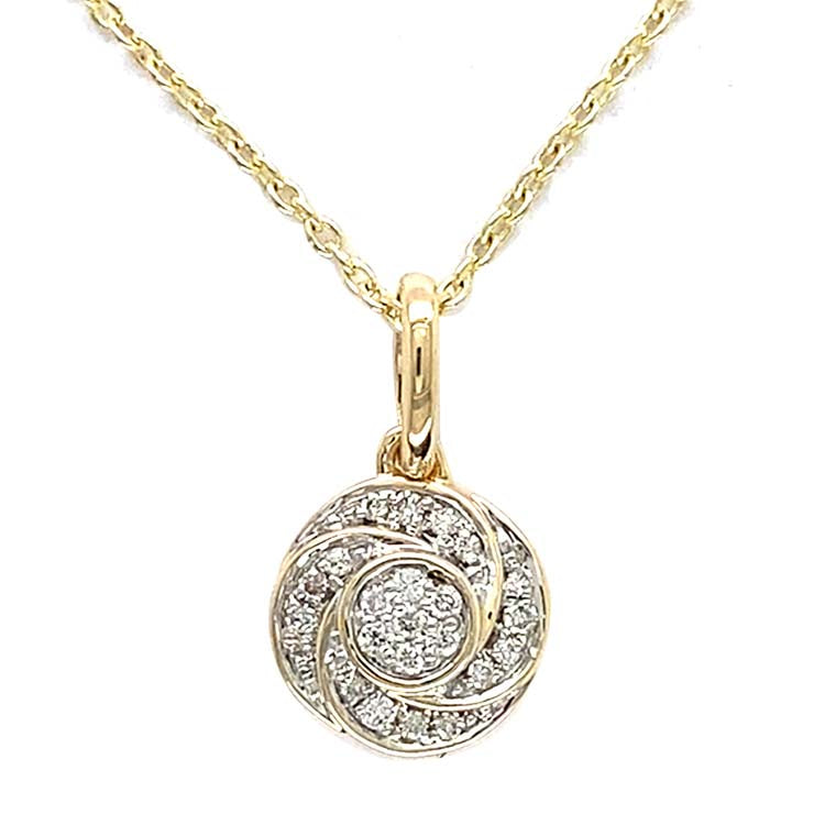 Diamond 40-45cm Necklace with 0.07ct Diamond in 9K Yellow Gold